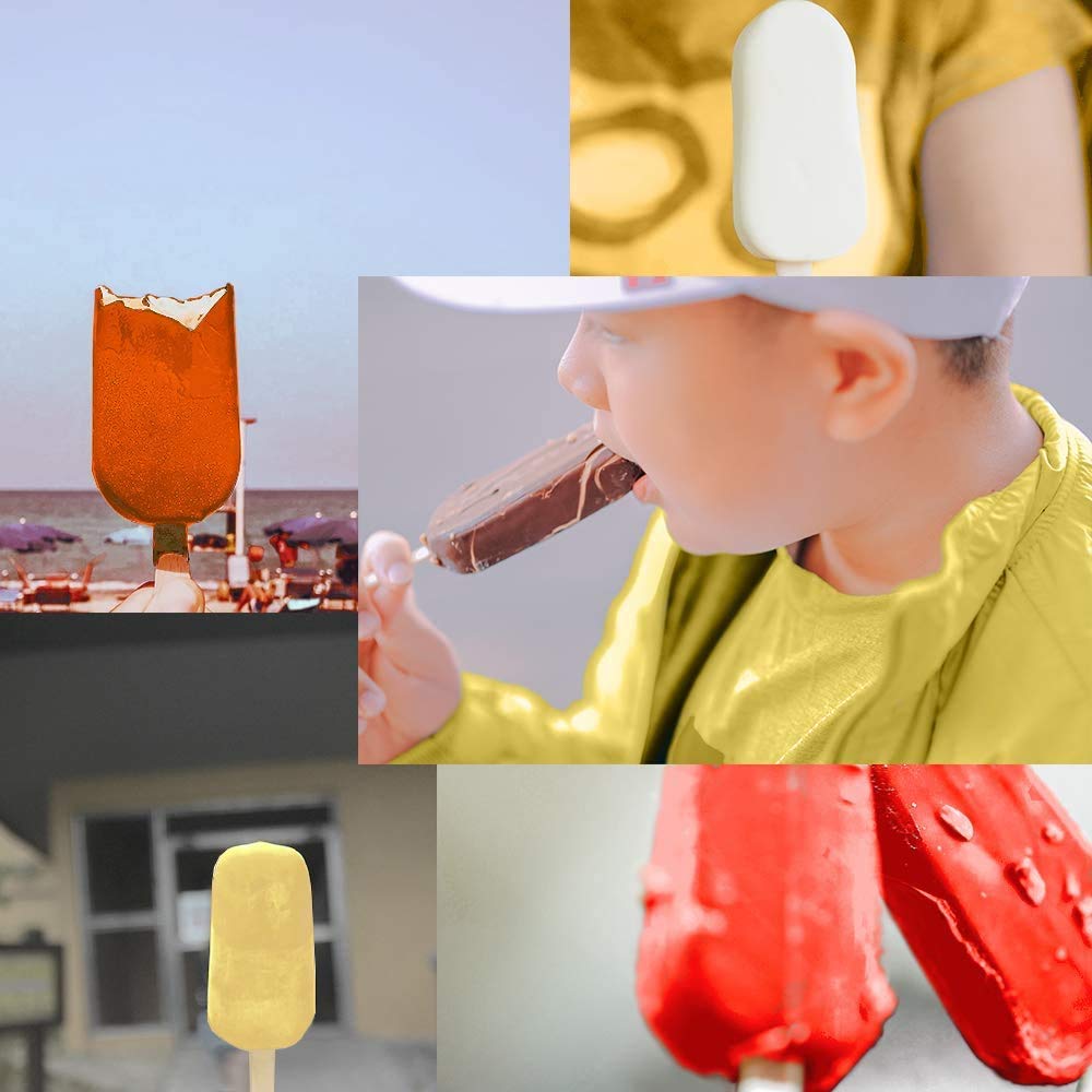 BPA-Free Silicone Popsicle Molds with Lid - 3 Cavity Ice Pop Maker for Homemade Popsicles, Ice Cream & Cake - Easy Release with 100 Sticks (Set of 2, Red) - Perfect for Summer Treats, Kids Snacks & Party Desserts