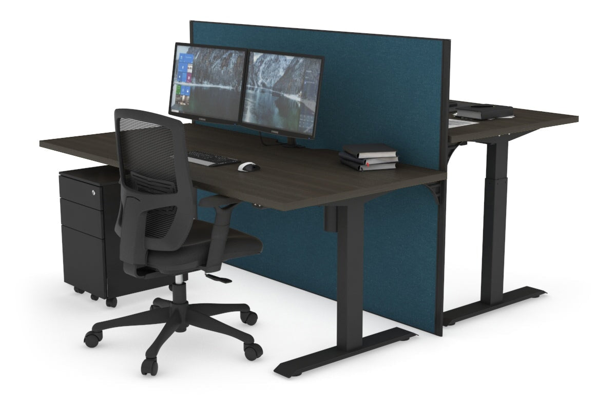 Height Adjustable 2 Person Workbench - 1400L x 800W with Cable Management | Heavy Duty Office & Workshop Desk for Collaborative Work & DIY Projects