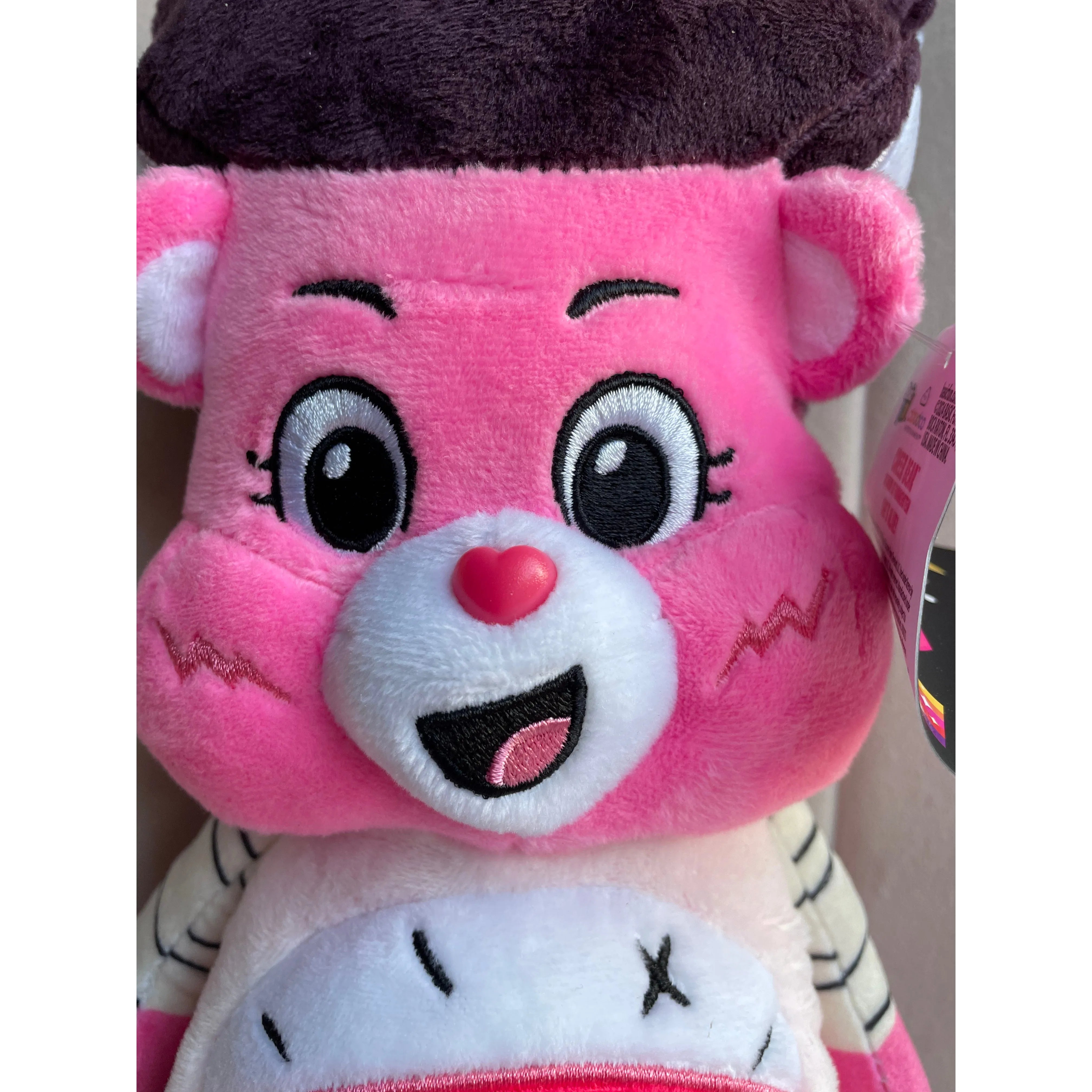 Care Bears 22cm Soft Plush Stuffed Animal Toy & Universal Monsters Cheer Bear as Bride of Frankenstein - Perfect for Kids' Birthday Gifts, Nursery Decor, and Halloween Collectibles