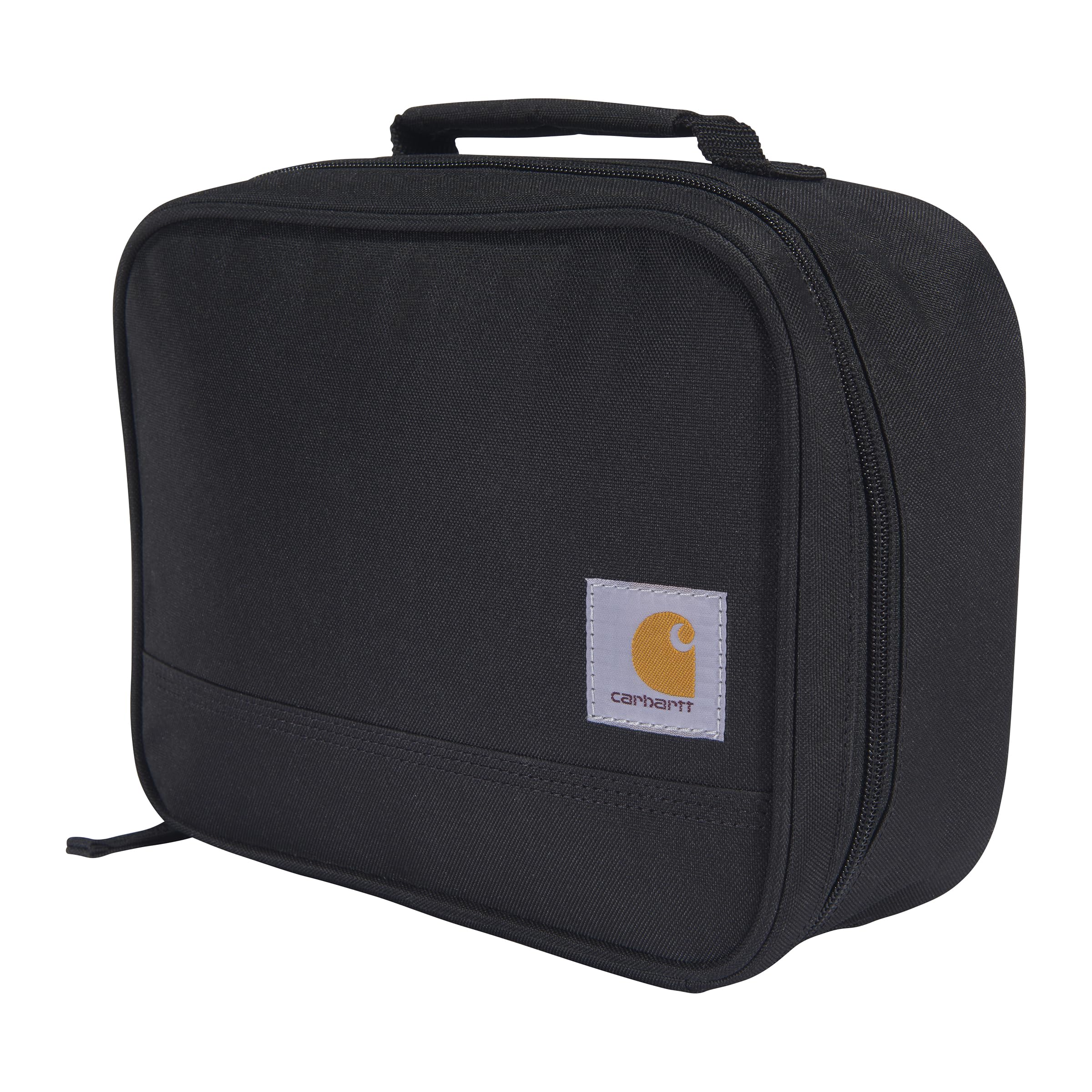 Carhartt Insulated 4-Can Lunch Cooler for Men & Women - Fully Insulated, Water Resistant & Durable Lunch Bag (Black) - Perfect for Work, Picnics, Camping & Outdoor Activities