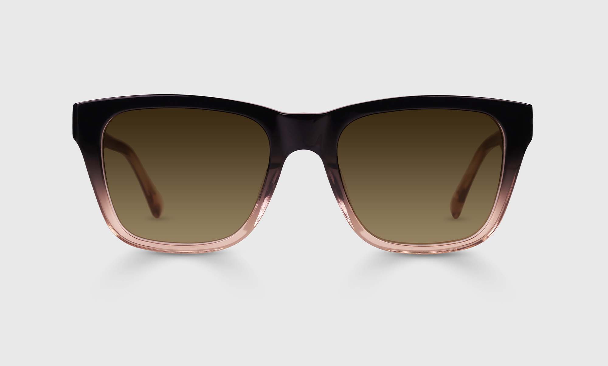 Kvetcher Wide Color 05 Sunglasses - Black to Antique Crystal Fade Front & Temples | Stylish UV Protection Shades for Outdoor Activities, Beach & Driving