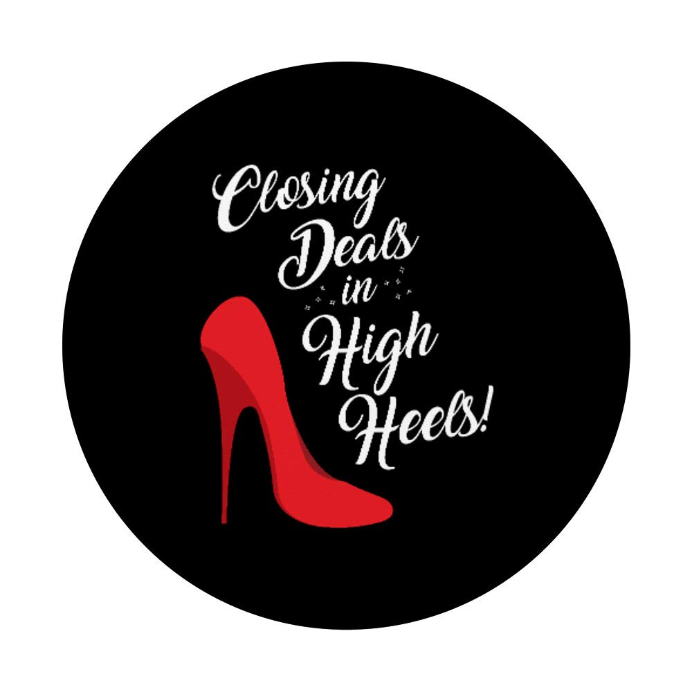 Swappable PopGrip for Phones & Tablets - Real Estate Agent Gift with High Heels Design - Perfect for Business Professionals & Office Use