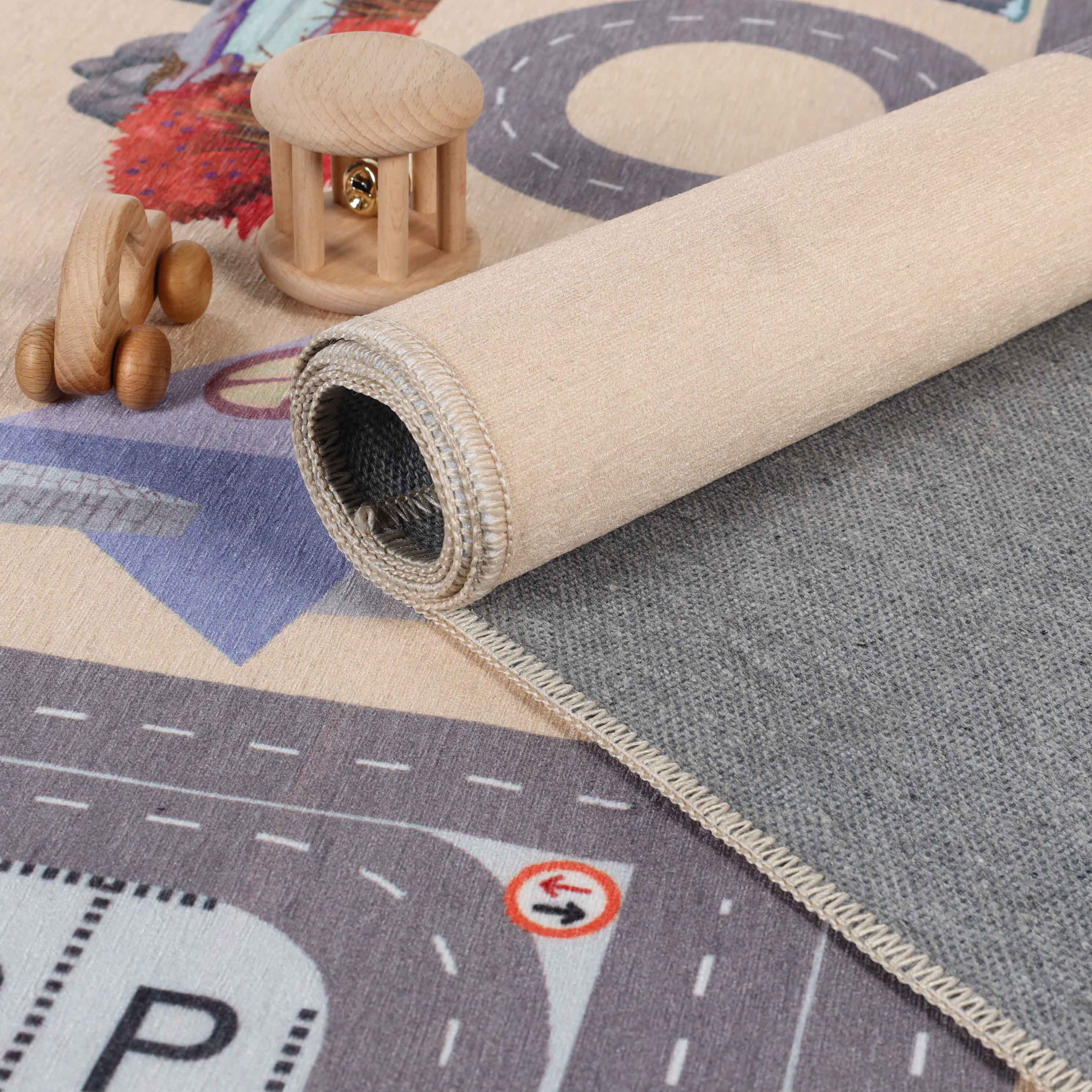 Non-Slip Kids Playroom Rug - Washable Nursery Carpet for Indoor Use | Safe Play Area Mat for Toddlers & Children | Perfect for Daycare, Bedroom, and Playroom Flooring