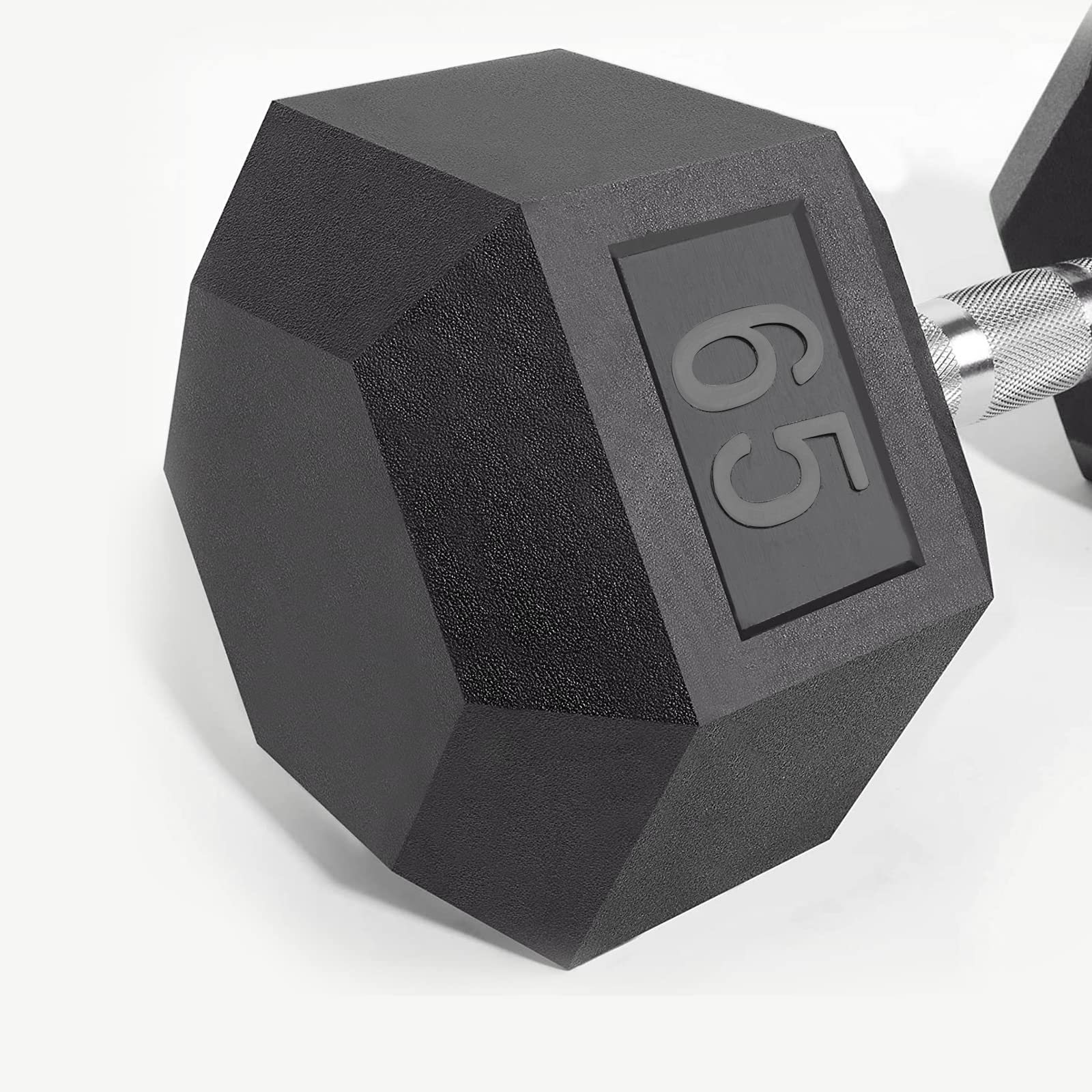 LIONSCOOL Odorless Rubber Hex Dumbbells Set - 5-65lbs Pairs or Single Weights with Metal Handle for Strength Training, Muscle Building & Full Body Workout | Home Gym Equipment for Men & Women | Perfect for CrossFit, HIIT & Weight Lifting