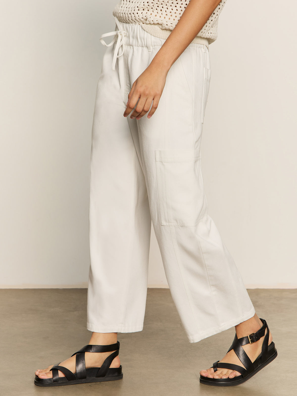 Area Standard Rise Pant Bleached White - High Waist Comfortable Women's Pants for Work, Office & Casual Wear