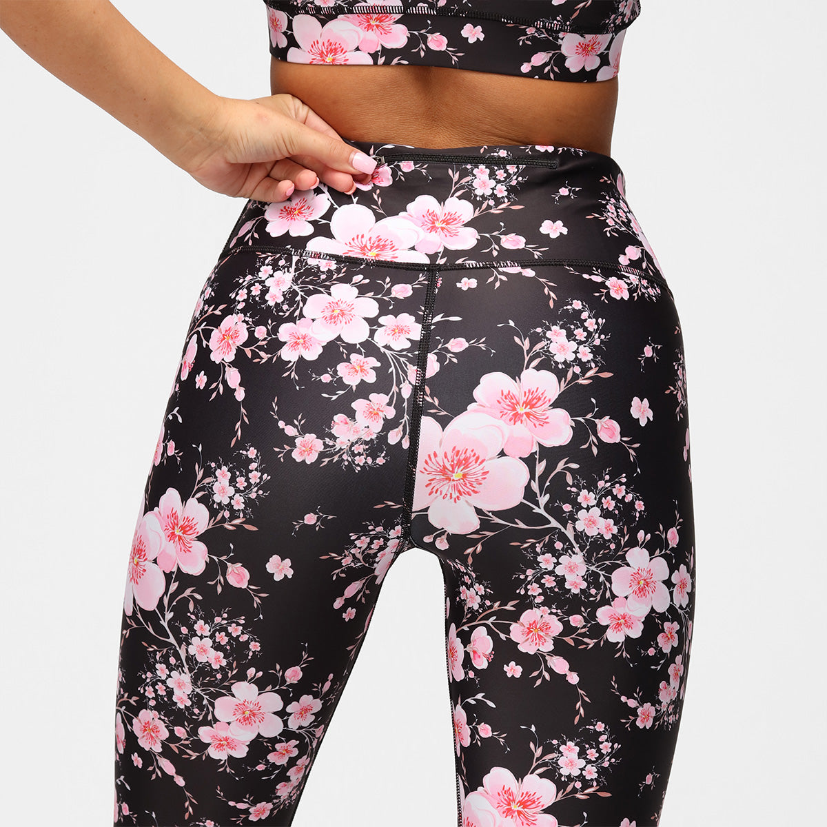 Blossom Noir Capri Pants for Women - High Waisted Floral Print Palazzo Pants - Perfect for Summer, Vacations & Beach Outfits