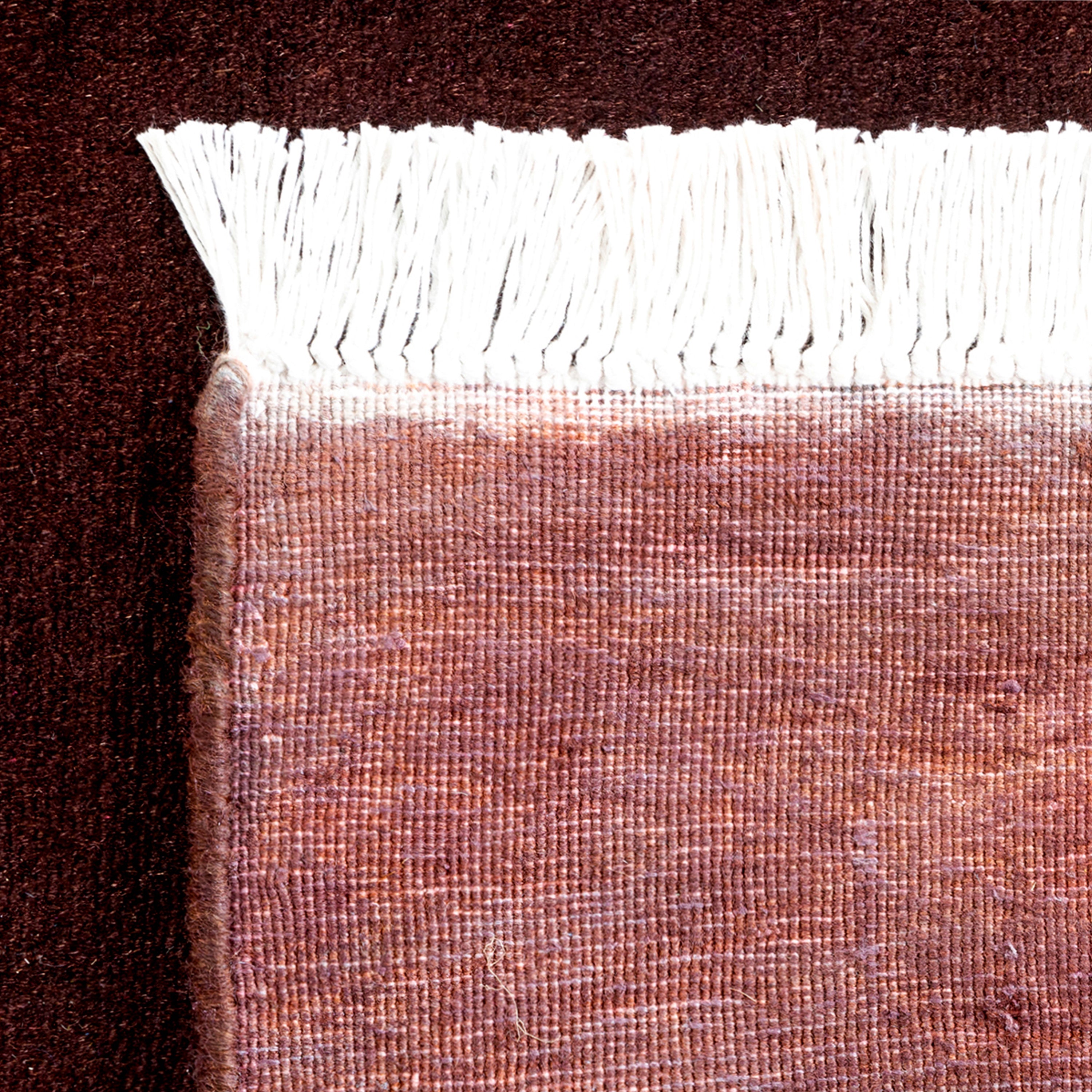 Premium Brown Overdyed Wool Runner Rug 2'6