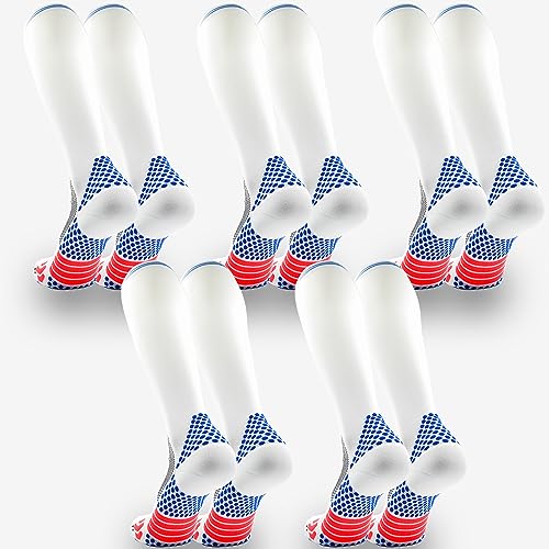 5 Pair White