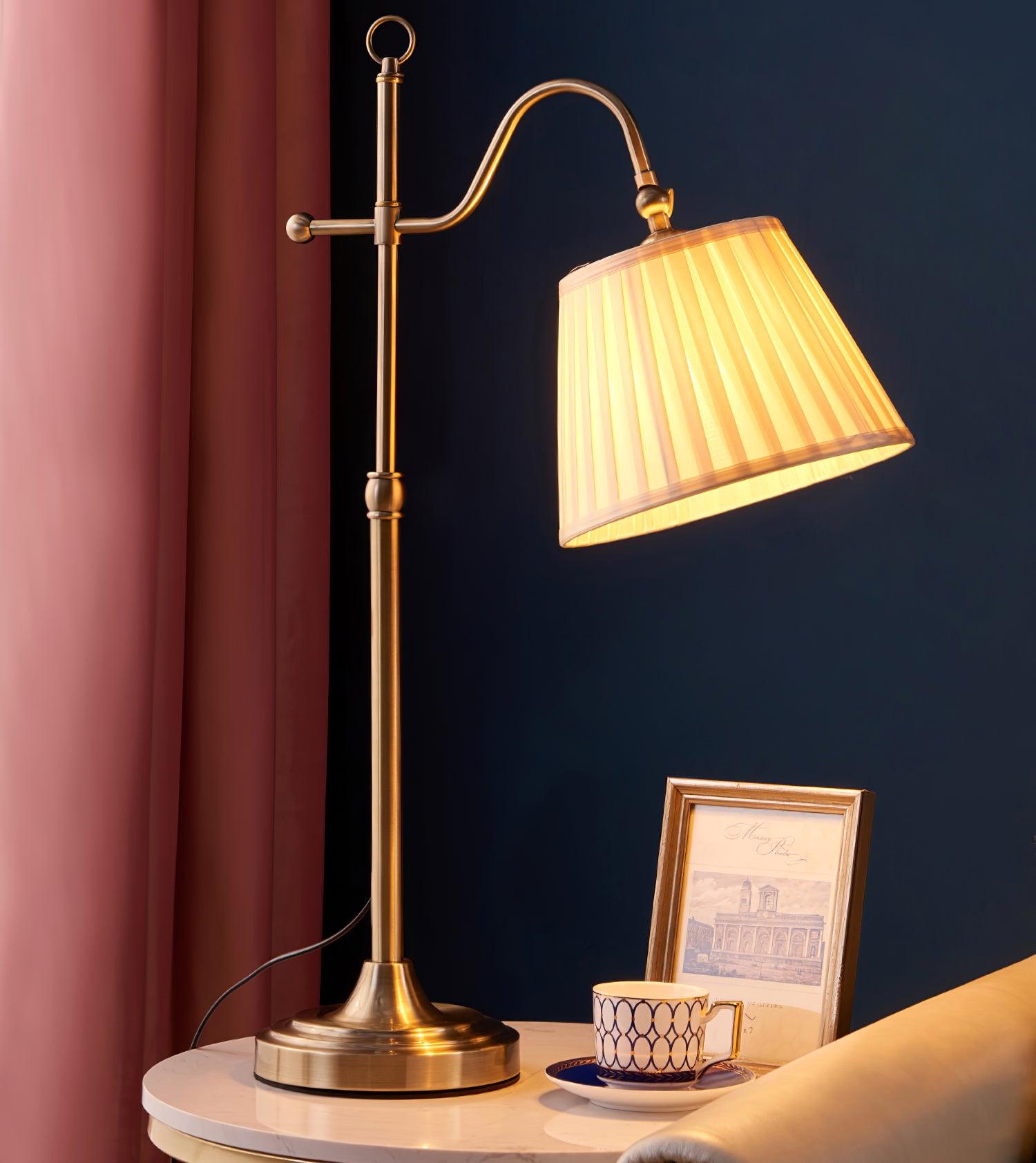 Suffolk Table Lamp - Modern LED Desk Lamp with Adjustable Brightness & USB Charging Port for Home Office, Bedroom, and Study Room