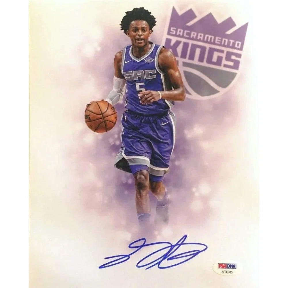 De'Aaron Fox Autographed 8x10 Photo - Sacramento Kings NBA Memorabilia with PSA/DNA COA - Perfect for Sports Collectors, Fan Gifts, and Home Decor
