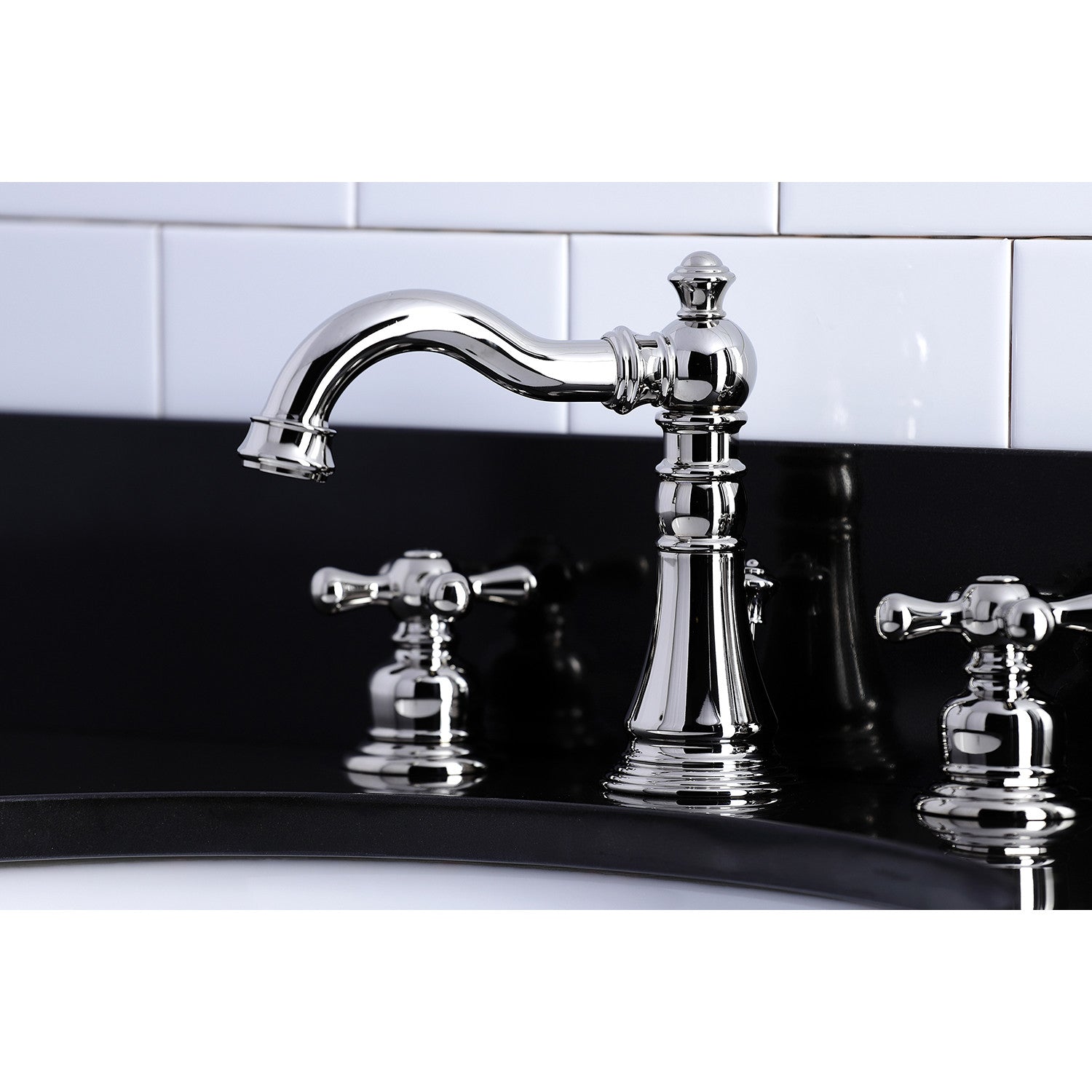American Classic FSC1979AX 3-Hole Widespread Bathroom Faucet with Brass Pop-Up Drain - Polished Nickel Finish for Vanity Sinks - Perfect for Modern Bathroom Renovations and Home Upgrades