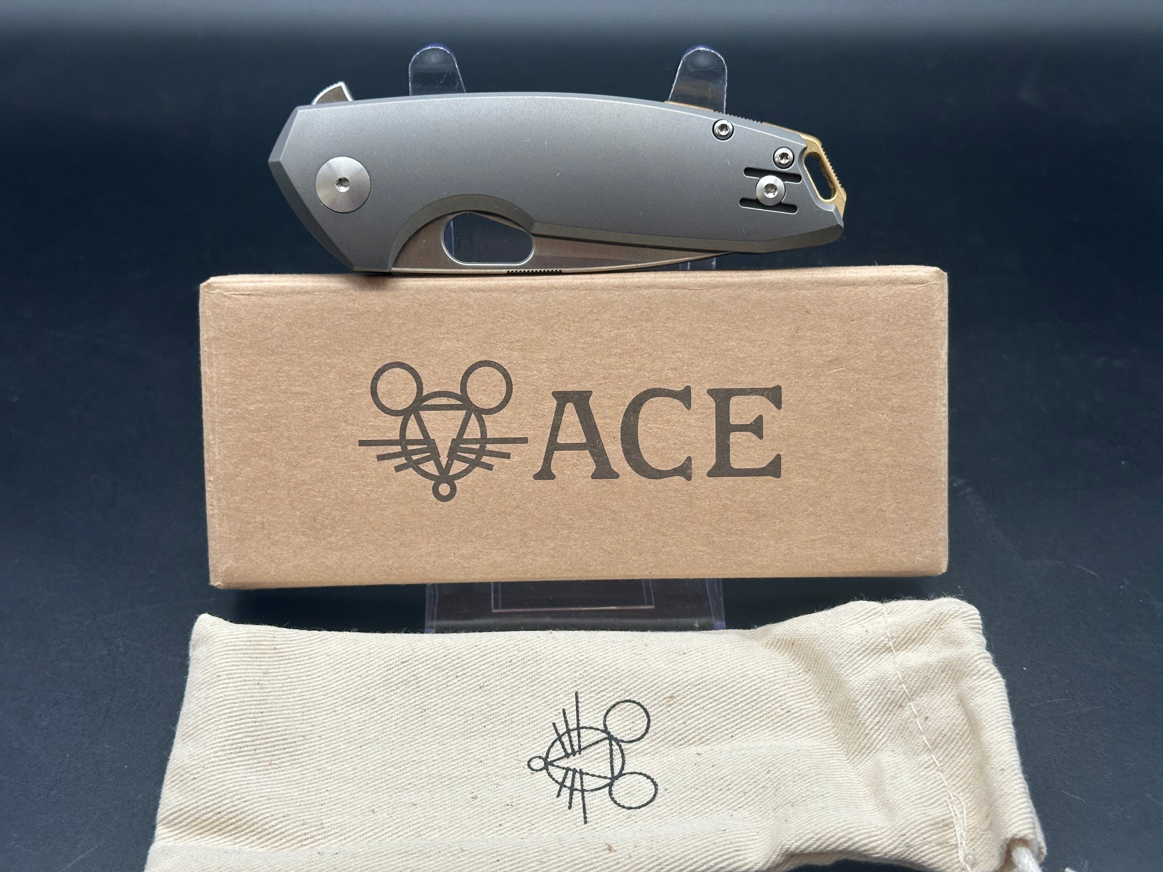 GiantMouse Vox Anso ACE Tribeca Titanium Folding Knife - 3.2