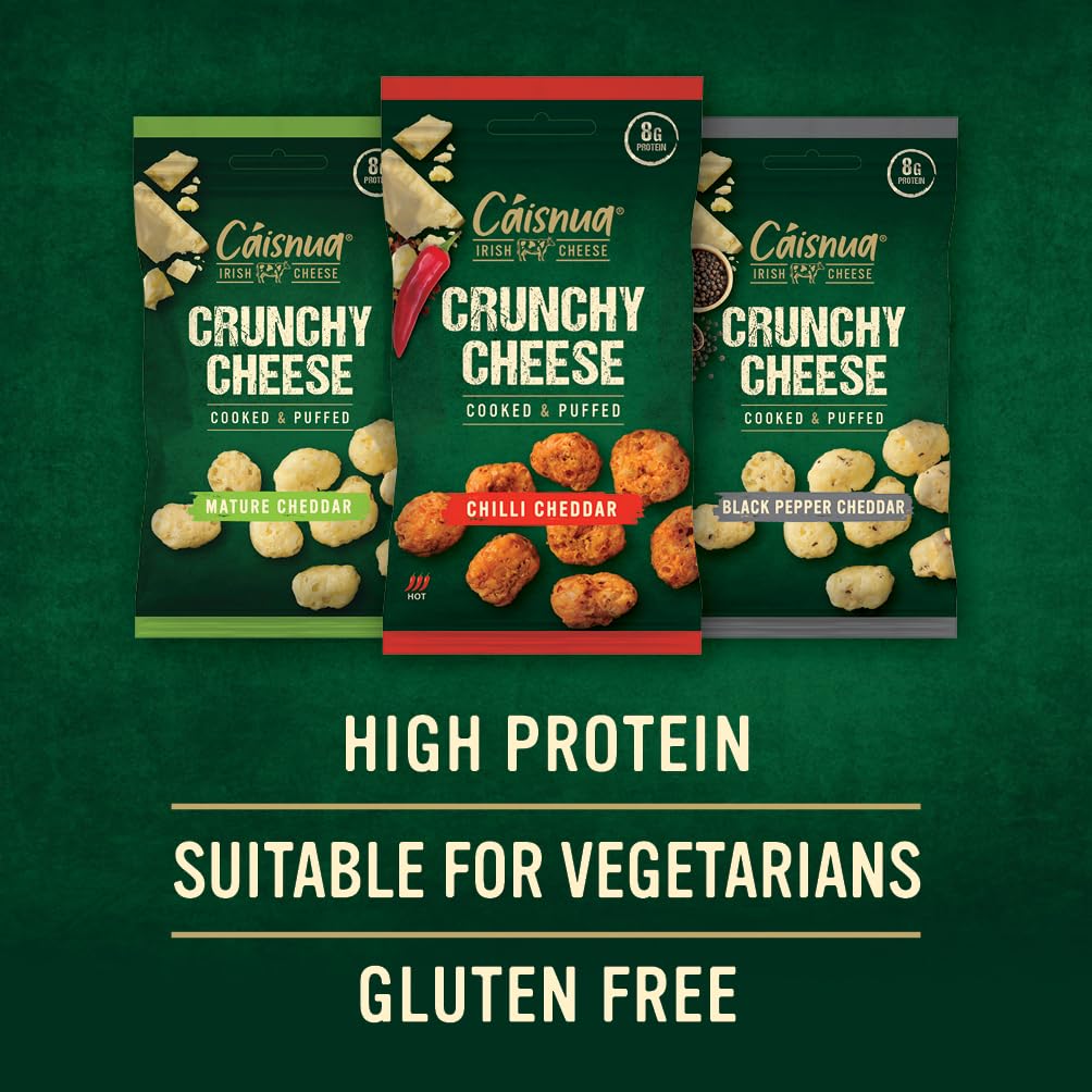Crispy Puffed Cheese Snacks - 20g (Pack of 12) - Keto Friendly, High Protein, Vegetarian - Mixed Variety - Perfect for Low Carb Diet, Office Snacking & Movie Nights