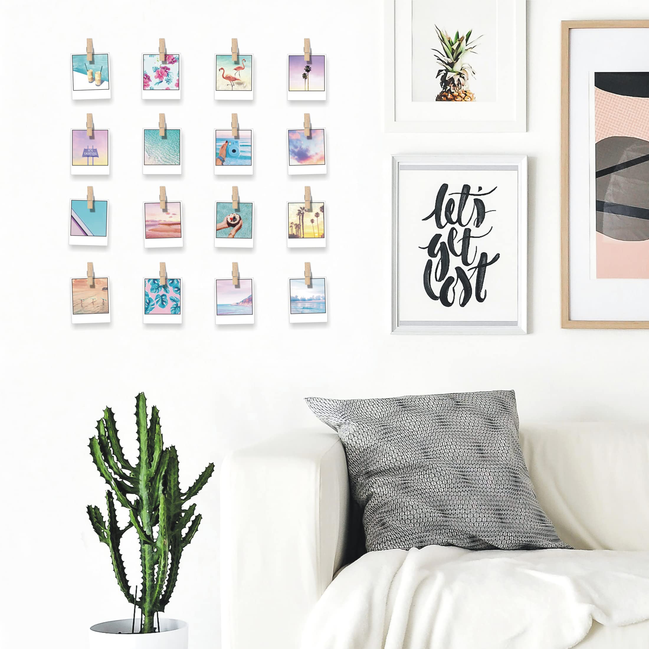 20 Pack Photo Clips for Hanging Pictures - Polaroid Picture Holder & Wall Display - Perfect for Home Decor, Gallery Walls, and Office Bulletin Boards