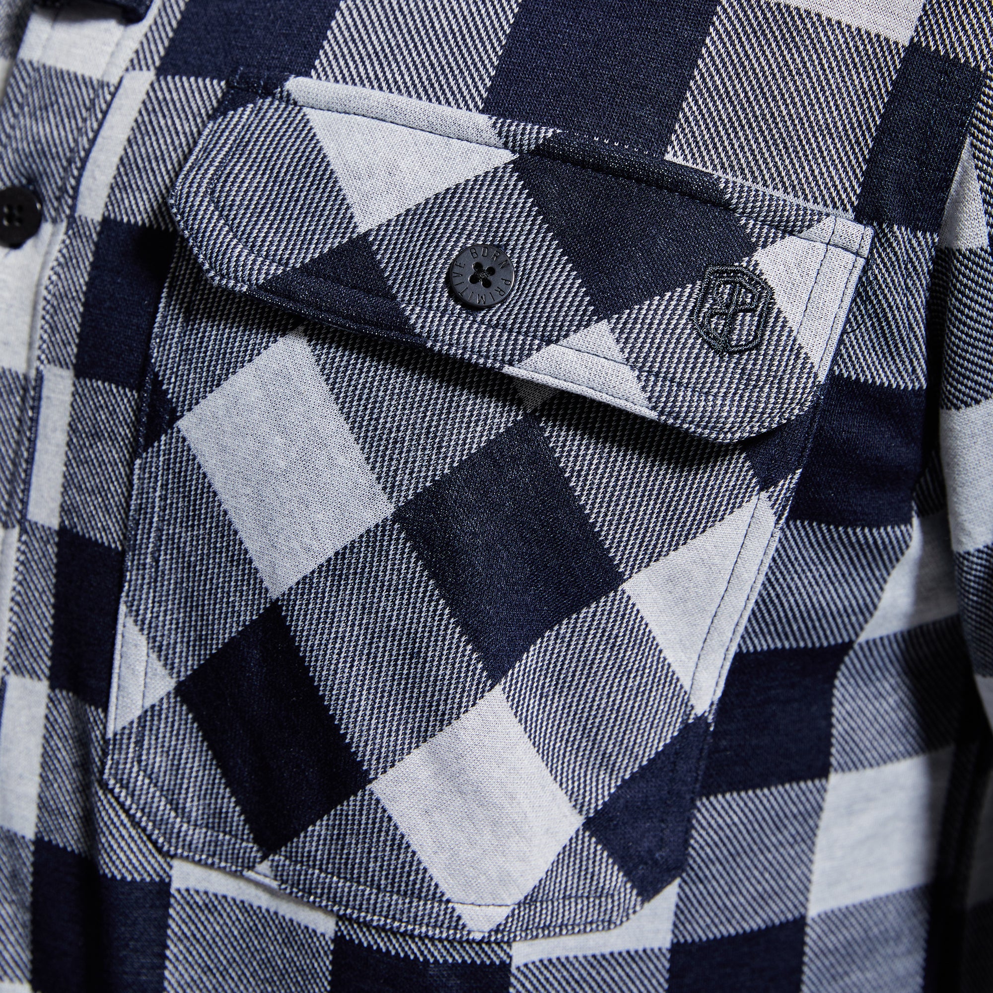 Premium Stretchy Flannel Shirt for Men - Comfortable & Durable Woodsman Plaid (Navy/White) - Perfect for Outdoor Adventures, Camping & Casual Wear