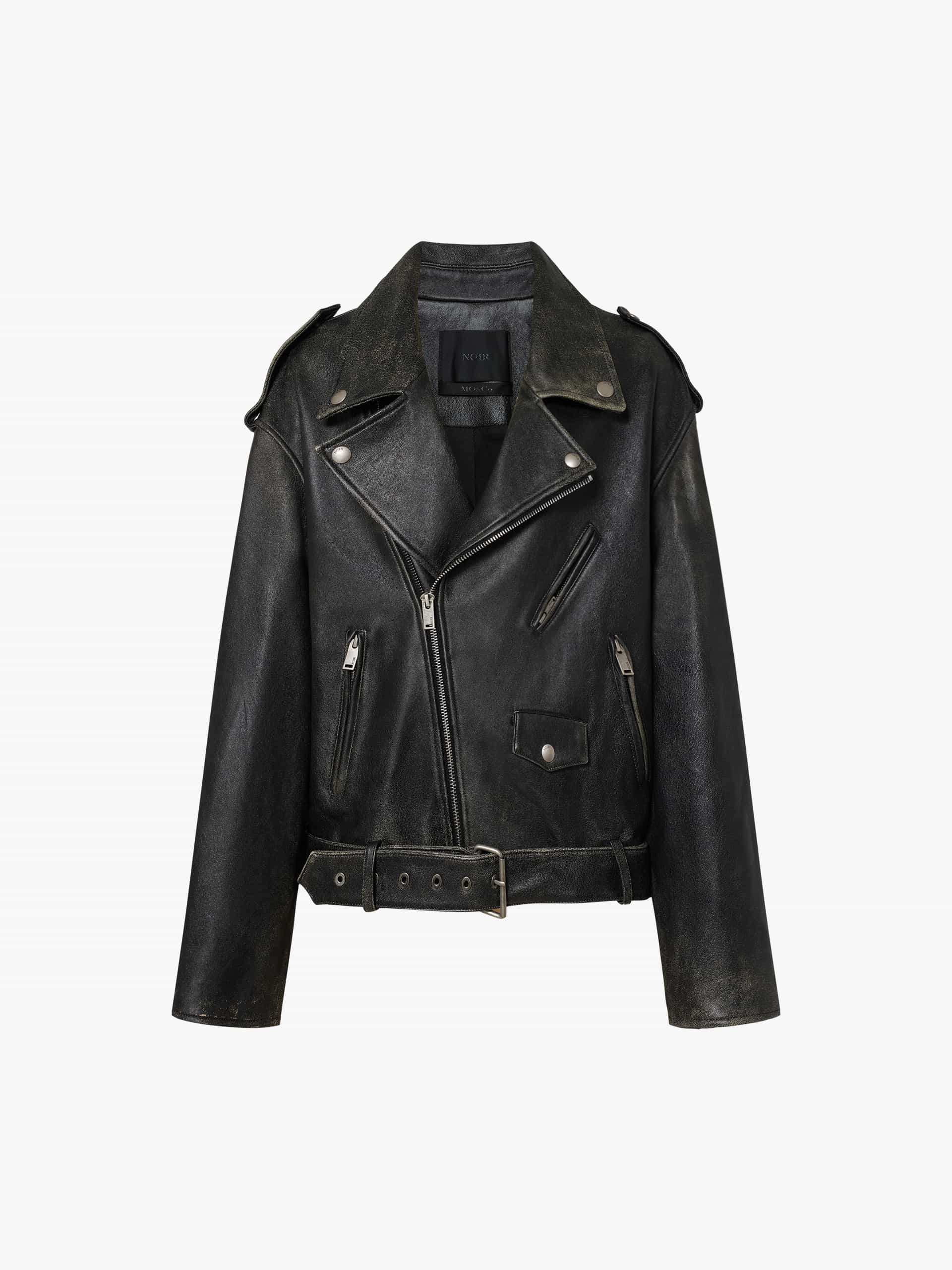 Premium Genuine Leather Biker Jacket for Men & Women - Stylish Motorcycle Riding Jacket with Zipper Pockets - Perfect for Casual Outfits, Road Trips & Night Out