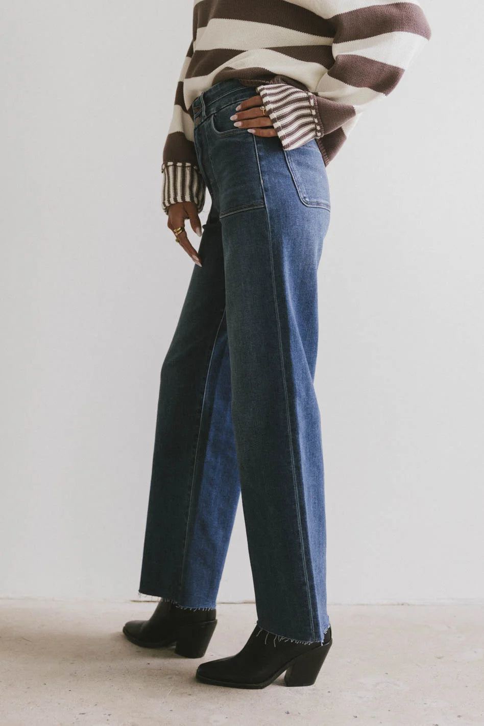 Haley Distressed Wide Leg Jeans for Women - Vintage High Waisted Denim Pants with Stretch | Perfect for Casual Outfits, Street Style & Boho Fashion