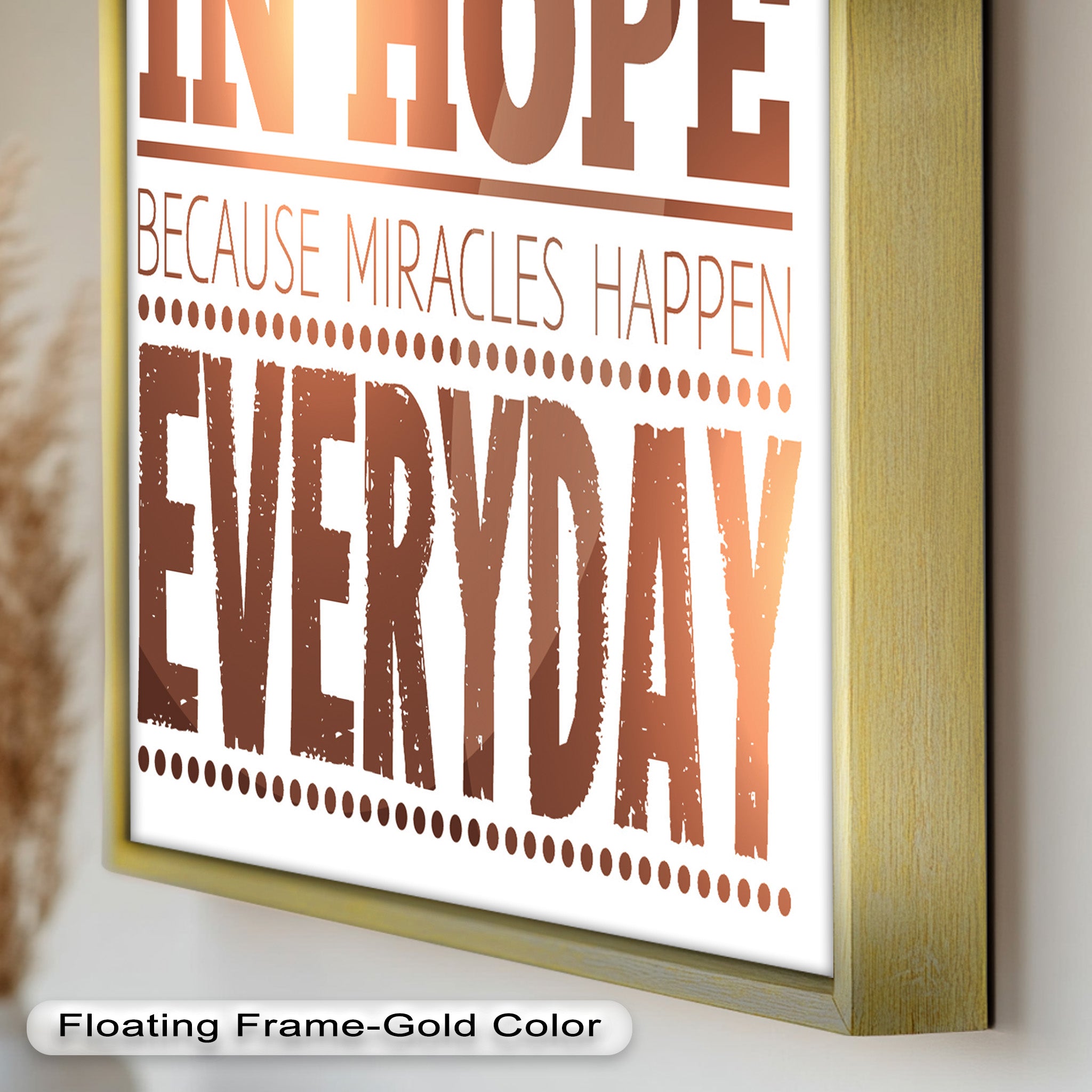 Inspiring 'Believe in Hope' Motivational Oil Painting - Uplifting Wall Art for Home, Office & Meditation Space