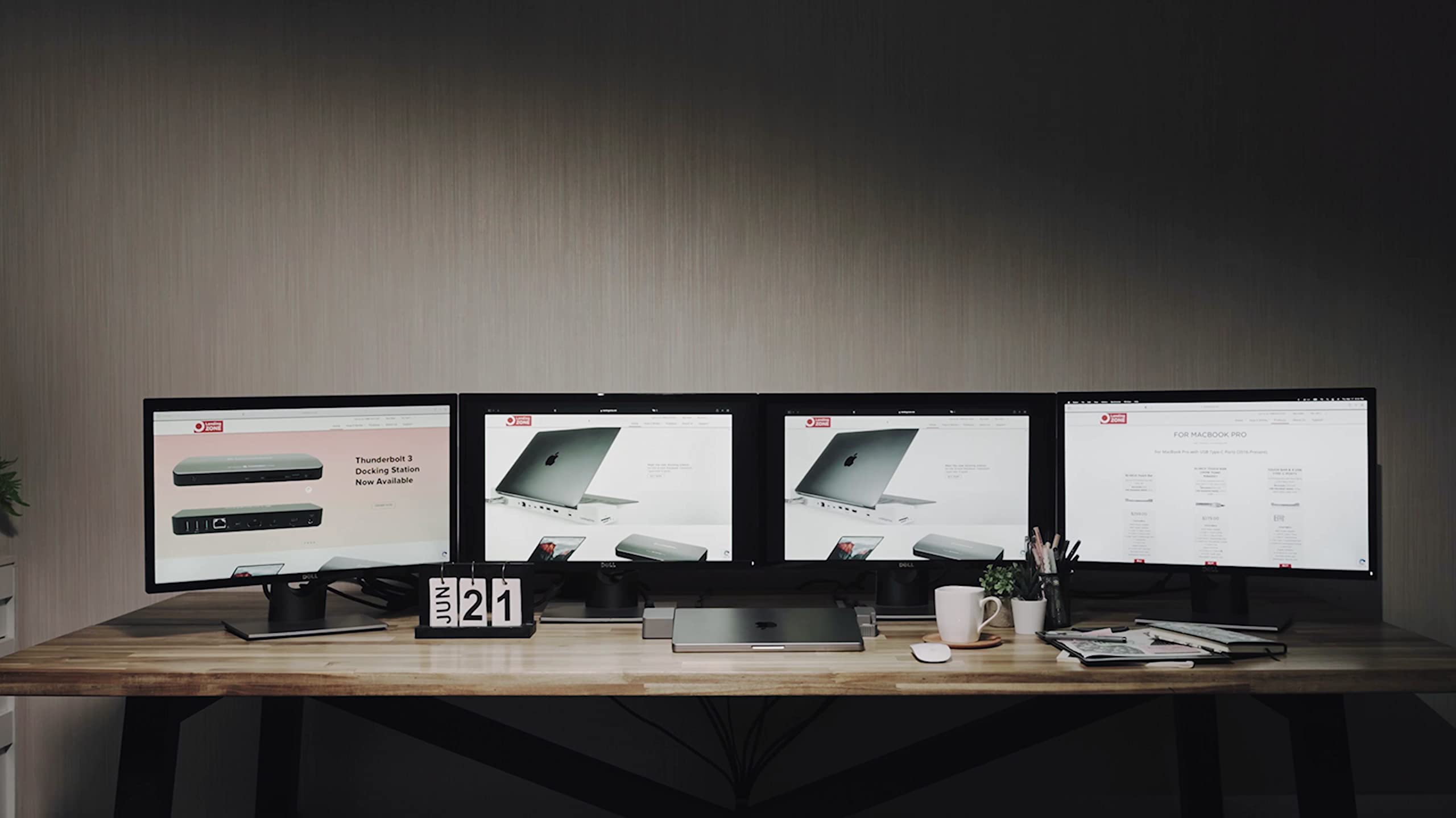 LandingZone Docking Station for 16-inch M1/M2/M3/M4 Pro & Max MacBook Pro (A2485, A2780, A2991, A3403, A3186) - New Firmware - Perfect for Home Office, Video Editing & Multi-Screen Productivity