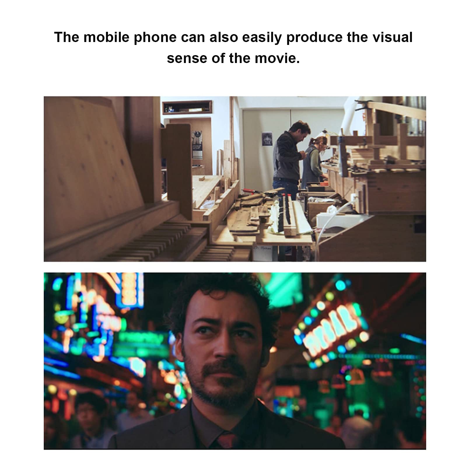 1.33X Anamorphic Lens for iPhone & Android - Universal Wide Screen Filmmaking Lens for Cinematic Video Creation - Perfect for Vlogging, Travel Videos and Professional Mobile Filmmaking