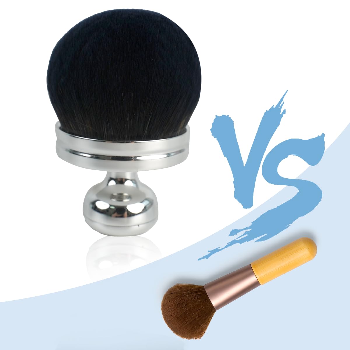 2 Pcs Extra Large Body Makeup Brush - Self Tanner Brush & Kabuki Brush for Powder, Foundation, Bronzer - Perfect for Leg Makeup, Self Tanning & Sunscreen Application - Ideal for At-Home Tanning & Full-Body Makeup