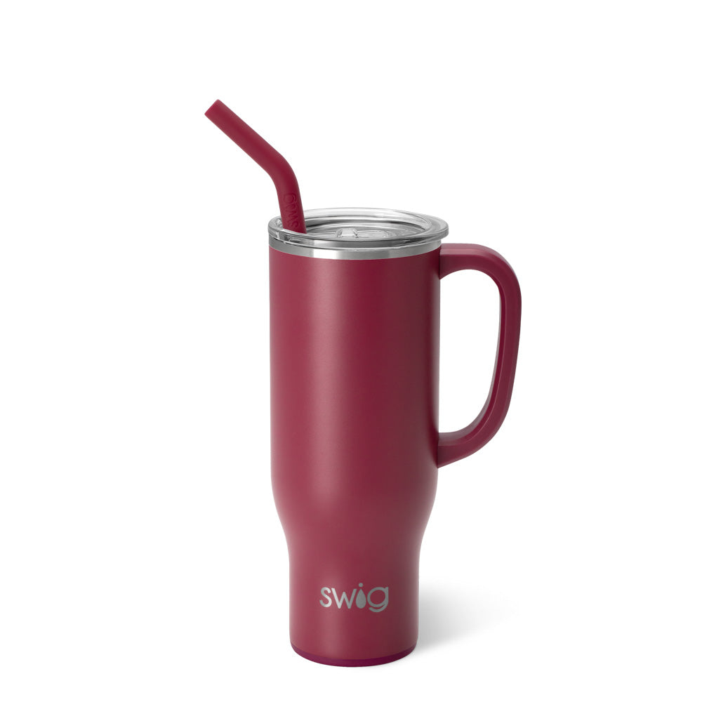 30oz Maroon Mega Mug - Large Insulated Coffee Cup for Hot & Cold Drinks - Perfect for Home, Office, Camping and Travel