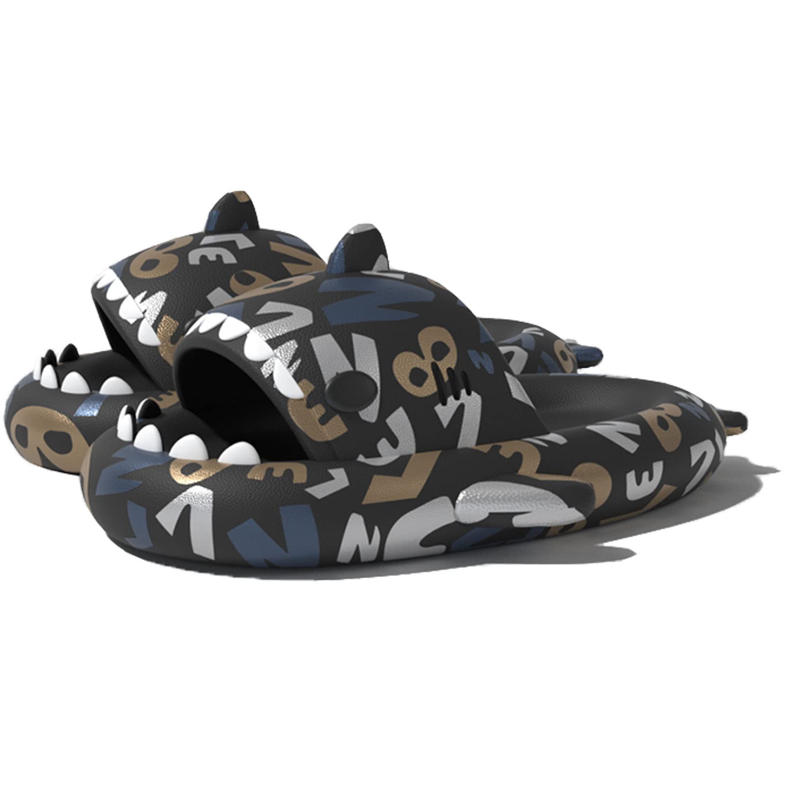 **Cloudy Shark Slides - Comfortable Shark Slippers for Women & Men | Summer 2022 Trendy Footwear | Perfect for Beach, Pool, and Home Relaxation**