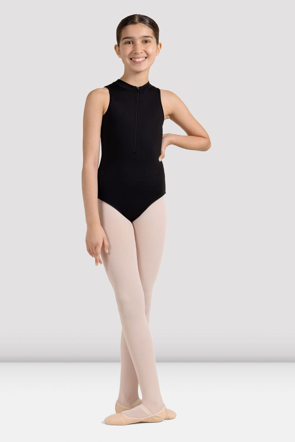 Girls Mirella Miami Zip Front Leotard - Ballet Dancewear for Kids & Toddlers - Perfect for Ballet Class, Dance Practice & Performances