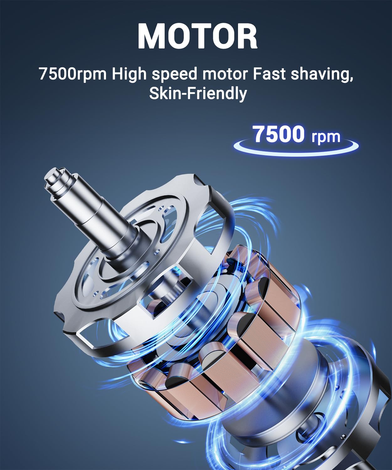 Reciprocating Electric Shaver for Men - USB-C Rechargeable Wet & Dry Shaving with Power Display - Best for Travel, Home & Gym Use - Smooth & Easy Shaving Experience