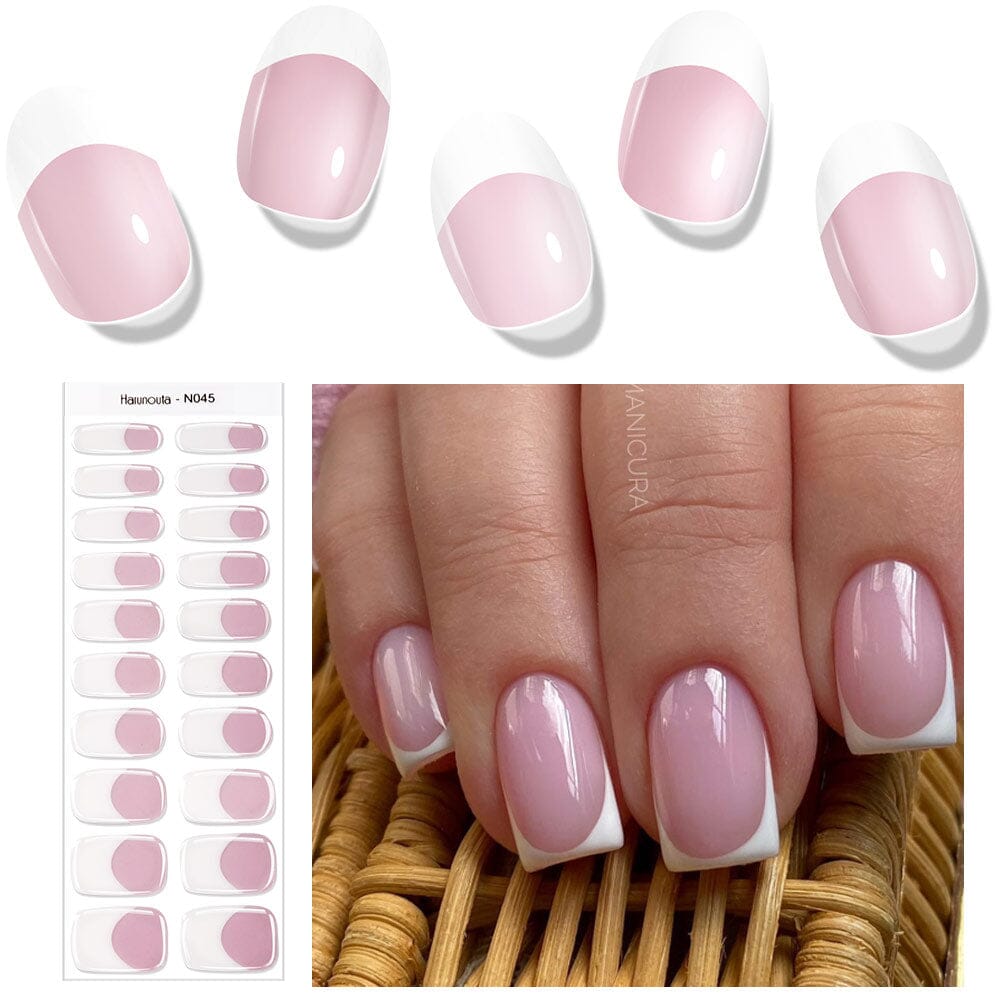 20-Pack Semi Cured Gel Nail Strips Kit - Trendy Designs N041 & N060 - DIY Salon-Quality Manicure at Home for Parties, Weddings & Special Occasions