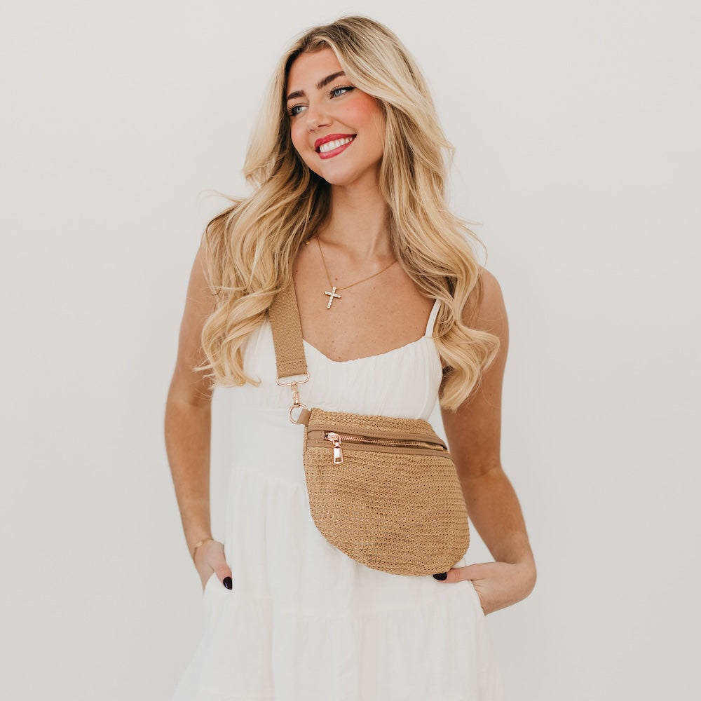 Rachel Raffia Bum Bag - Fashionable Crossbody Waist Pack for Women | Perfect for Travel, Festivals & Everyday Use