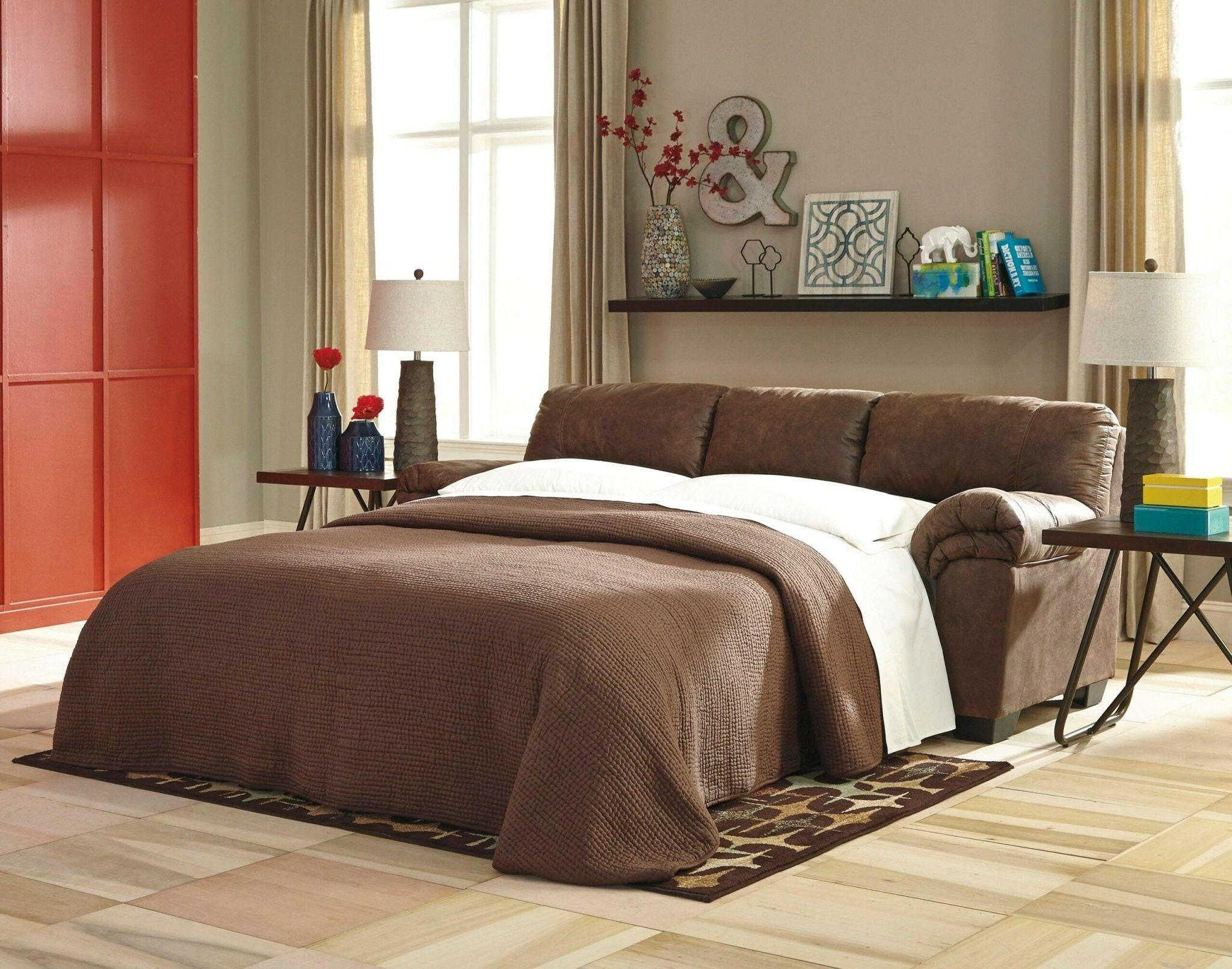 Bladen Coffee Full Sleeper Sofa with Storage | Convertible Sofa Bed for Small Spaces | Perfect for Guest Rooms, Apartments & Home Offices