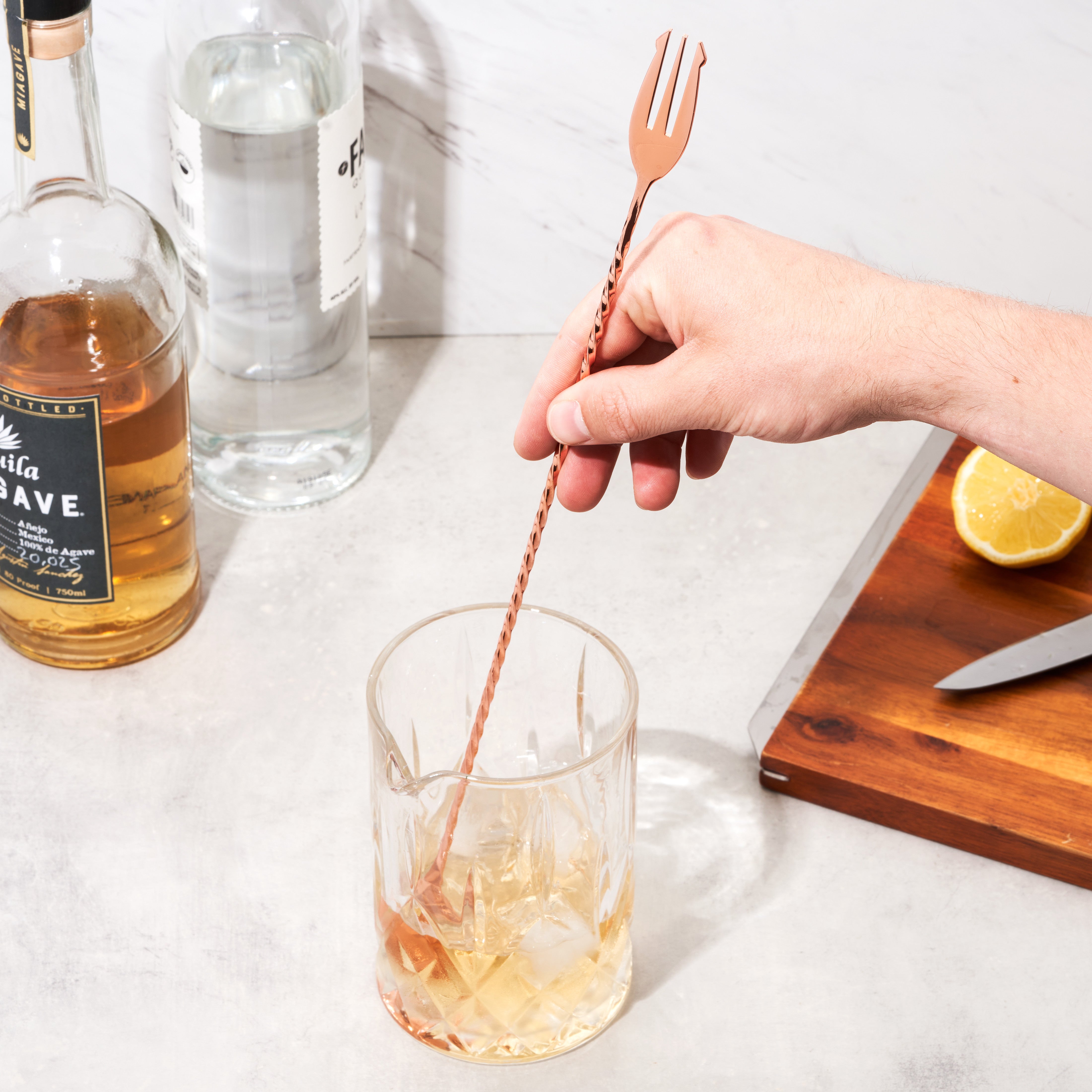 Premium Summit Trident Bar Spoon - 12 Inch Stainless Steel Cocktail Mixing Tool for Bartenders - Perfect for Stirring, Layering, and Crafting Cocktails at Home or Bar
