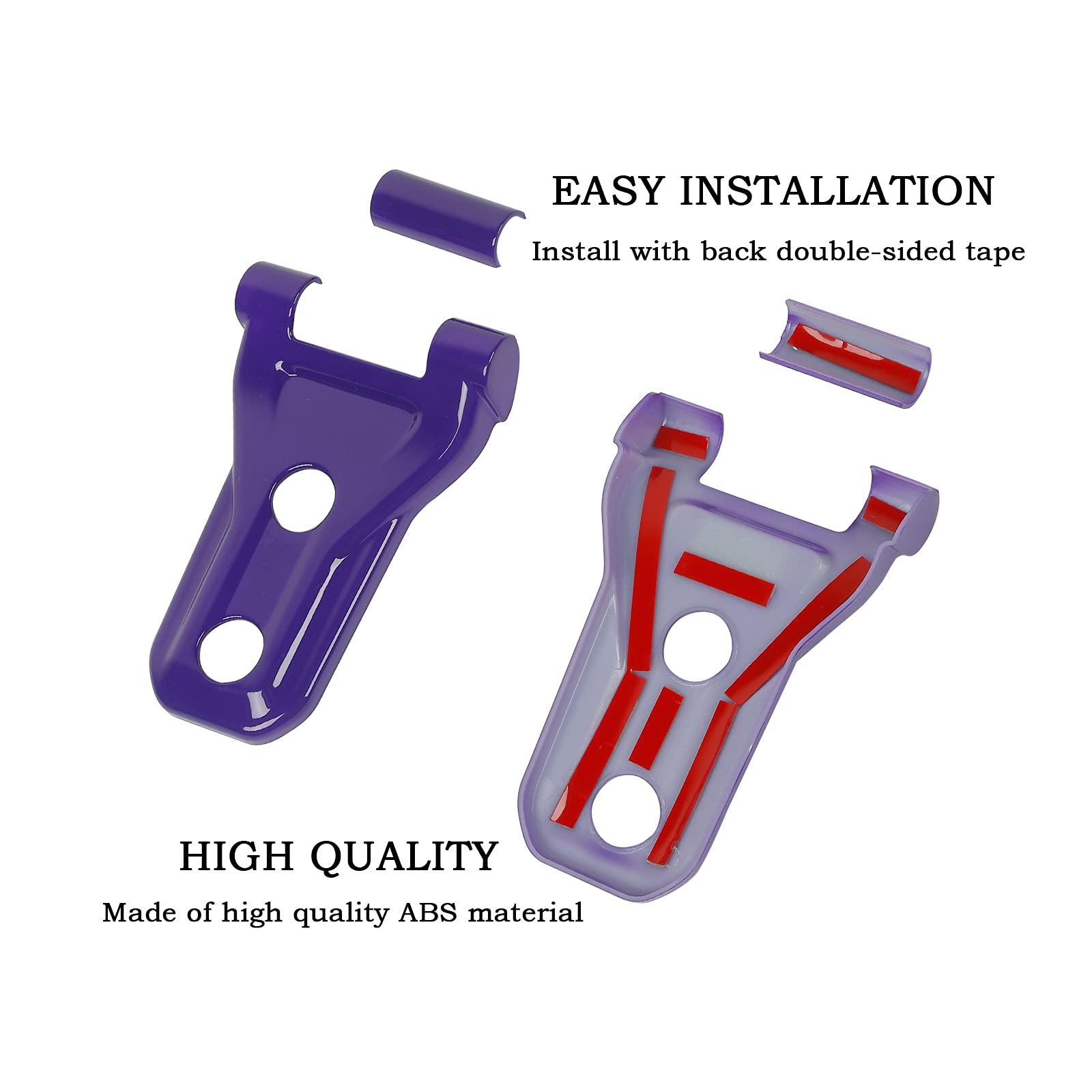 RT-TCZ Hood Hinge Cover for 2018-2023 Jeep Wrangler JL/JLU & Gladiator JT - Durable UV-Resistant Purple Exterior Trim - Off-Road Accessories & Car Customization Parts - Perfect for Jeep Mods, Trail Riding, and Show Car Upgrades