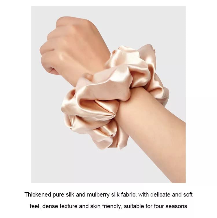 SPARKLING DAZZLE™ 4-Pack Extra Large Satin Hair Scrunchies - Soft XL Hair Bands for Women & Girls - Jumbo Elastic Hair Accessories for Ponytails, Buns & Everyday Styling