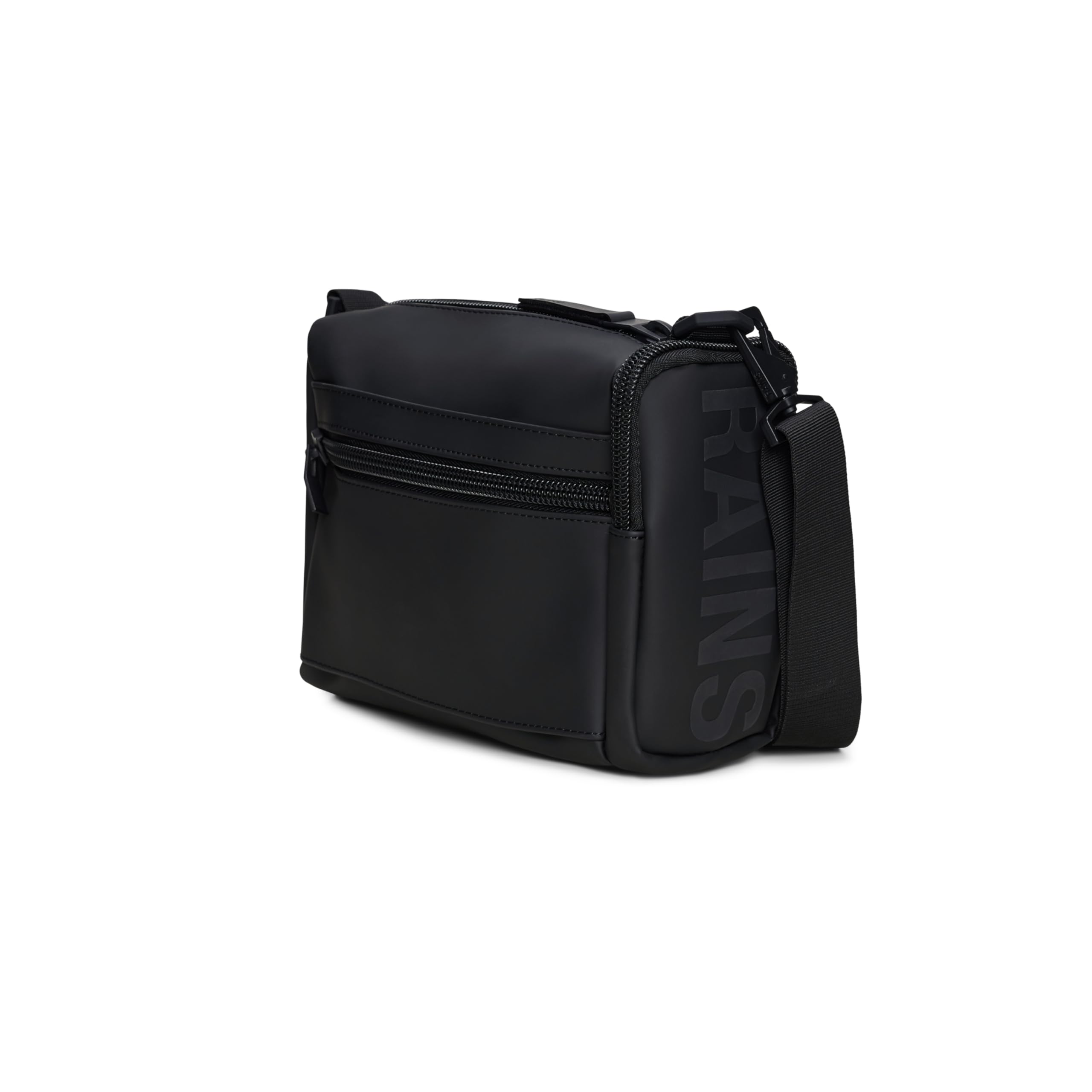 RAINS Black Texel Waterproof Crossbody Bag - Unisex Sling Bag & Fanny Pack for Men & Women | Water-Resistant Everyday Carry for Commuting, Travel & Outdoor Activities