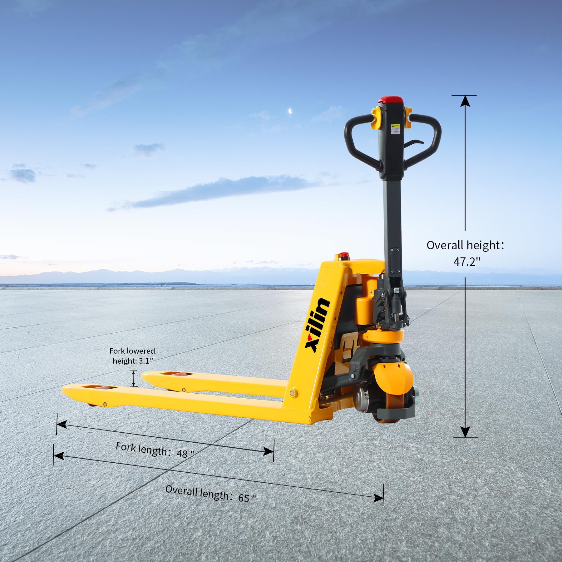 Xilin Electric Pallet Jack - 3300LBS Capacity Lithium Powered Pallet Truck with 48