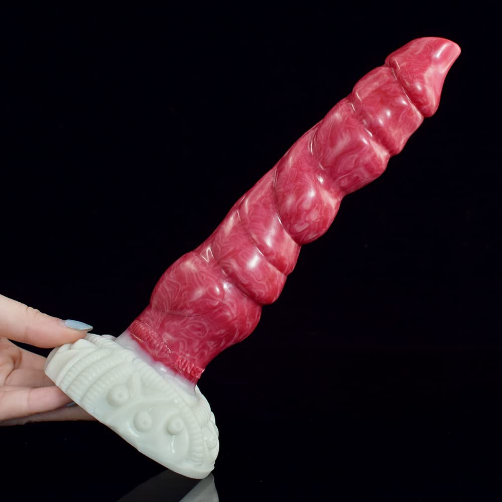 Premium Liquid Silicone Alien/Fido Dildo with Strong Suction Cup - Realistic Adult Sex Toy for Women & Men - Perfect for Solo Play, Couples Fun & BDSM Exploration