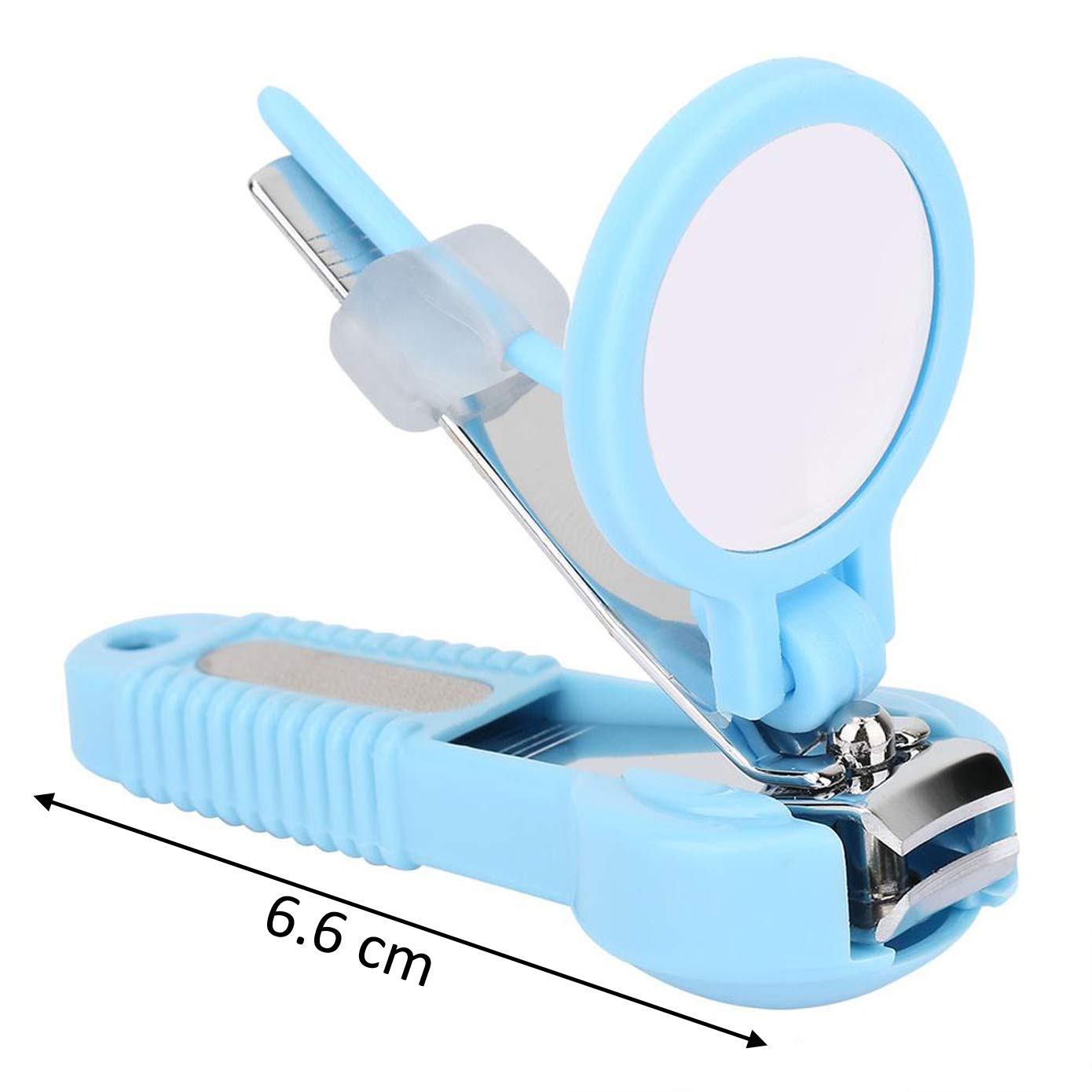 MEZON Stainless Steel Nail Clipper with Magnifying Glass - Professional Manicure Pedicure Tools for Kids & Seniors - Easy Grip Nail Cutter for Elderly Care & Children's Safety - Perfect for Home, Travel, and Salon Use