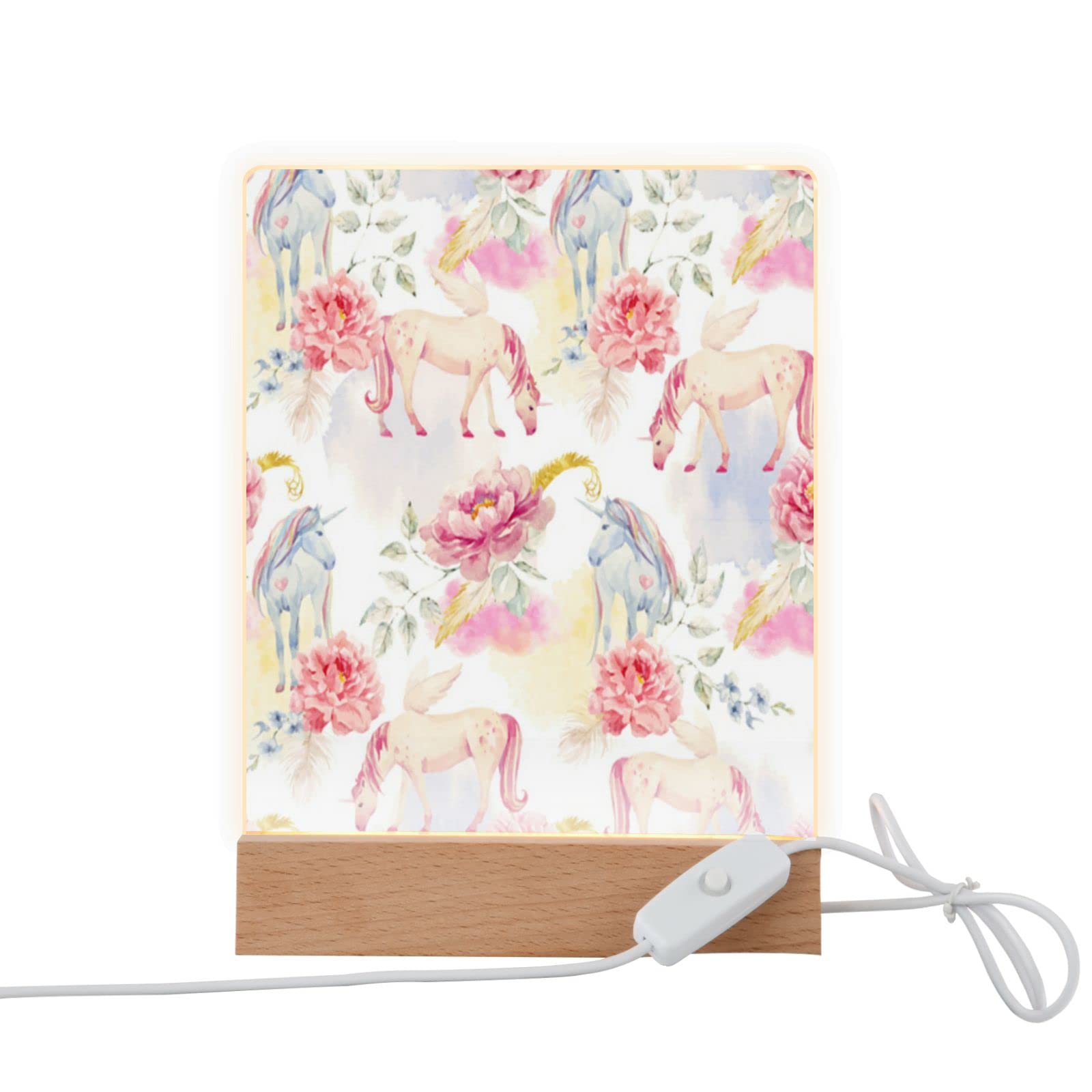Unicorn LED Night Light for Kids & Adults - USB Bedroom Lamp for Decor