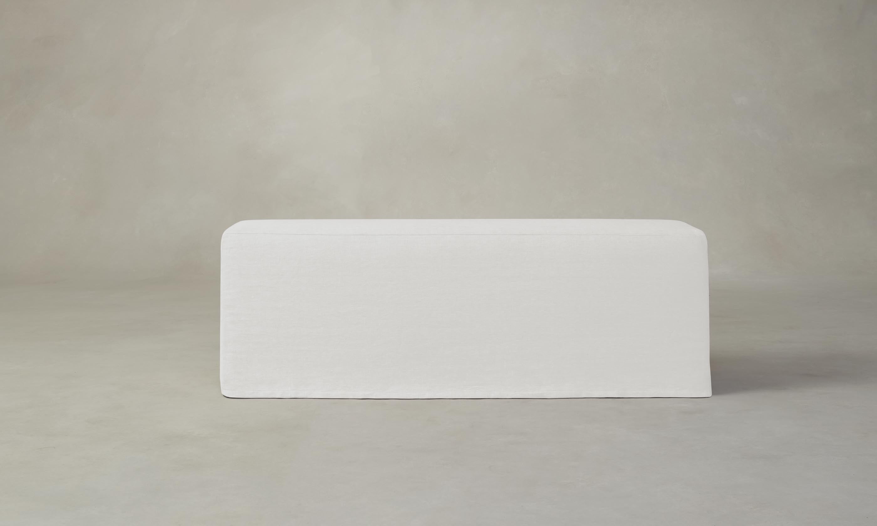 Premium Performance Linen Weave Dining Bench in Pure White - Modern Kitchen Seating & Breakfast Nook Furniture for Home Decor
