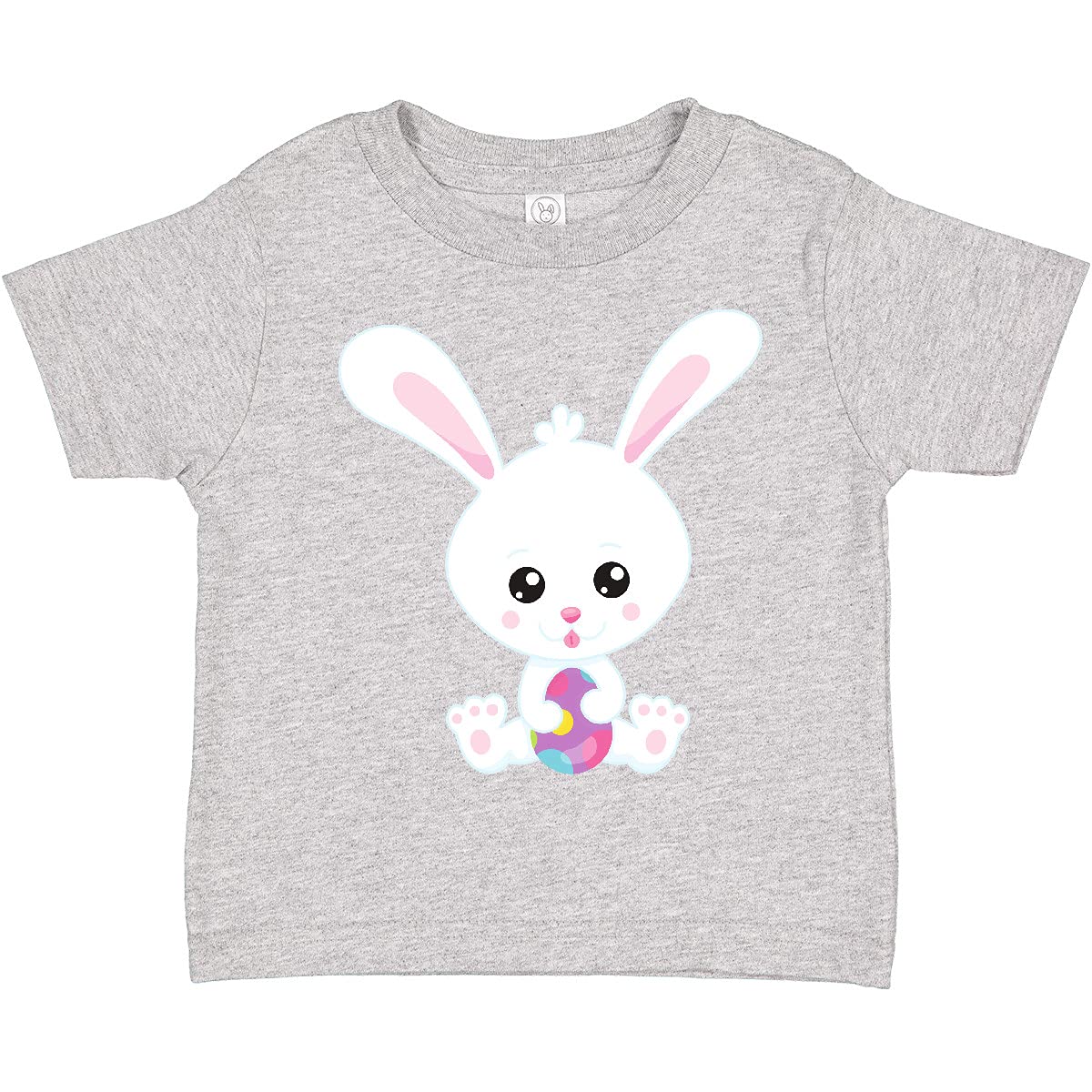 Easter Bunny Toddler T-Shirt - Cute White Bunny & Easter Eggs Design - Perfect for Easter Celebrations & Spring Festivities