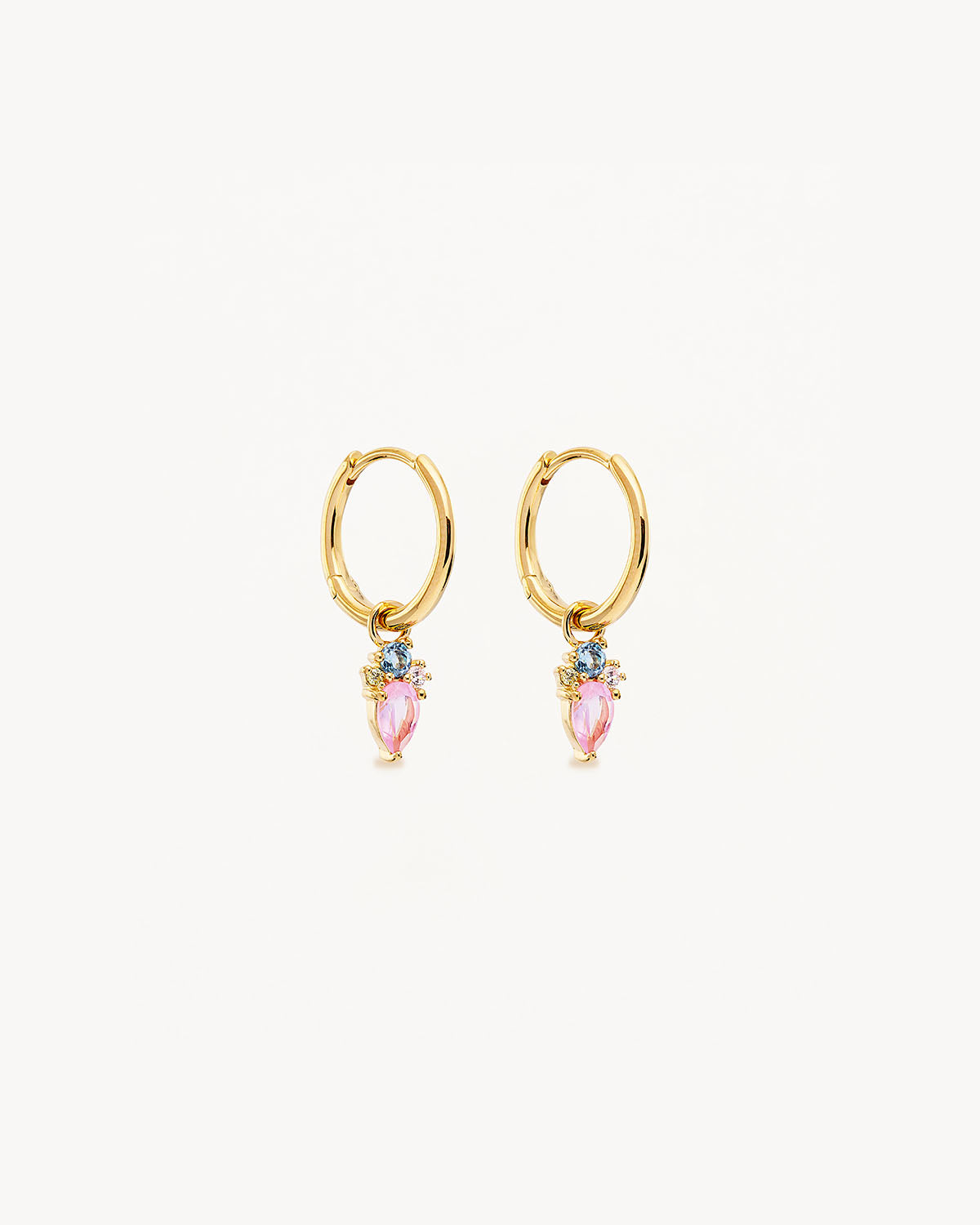 18K Gold Vermeil Cherished Connections Hoop Earrings for Women - Elegant Dainty Huggie Hoops for Everyday Wear, Gift Giving & Special Occasions