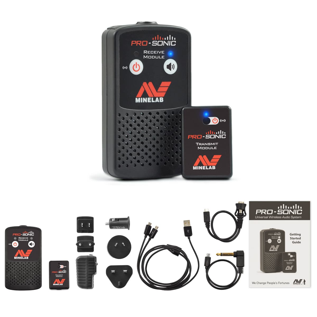 Minelab PRO-SONIC Wireless Metal Detector Audio System - Waterproof & Lightweight for Treasure Hunting, Beach & Gold Prospecting | Perfect for Outdoor Adventures & Metal Detecting Enthusiasts