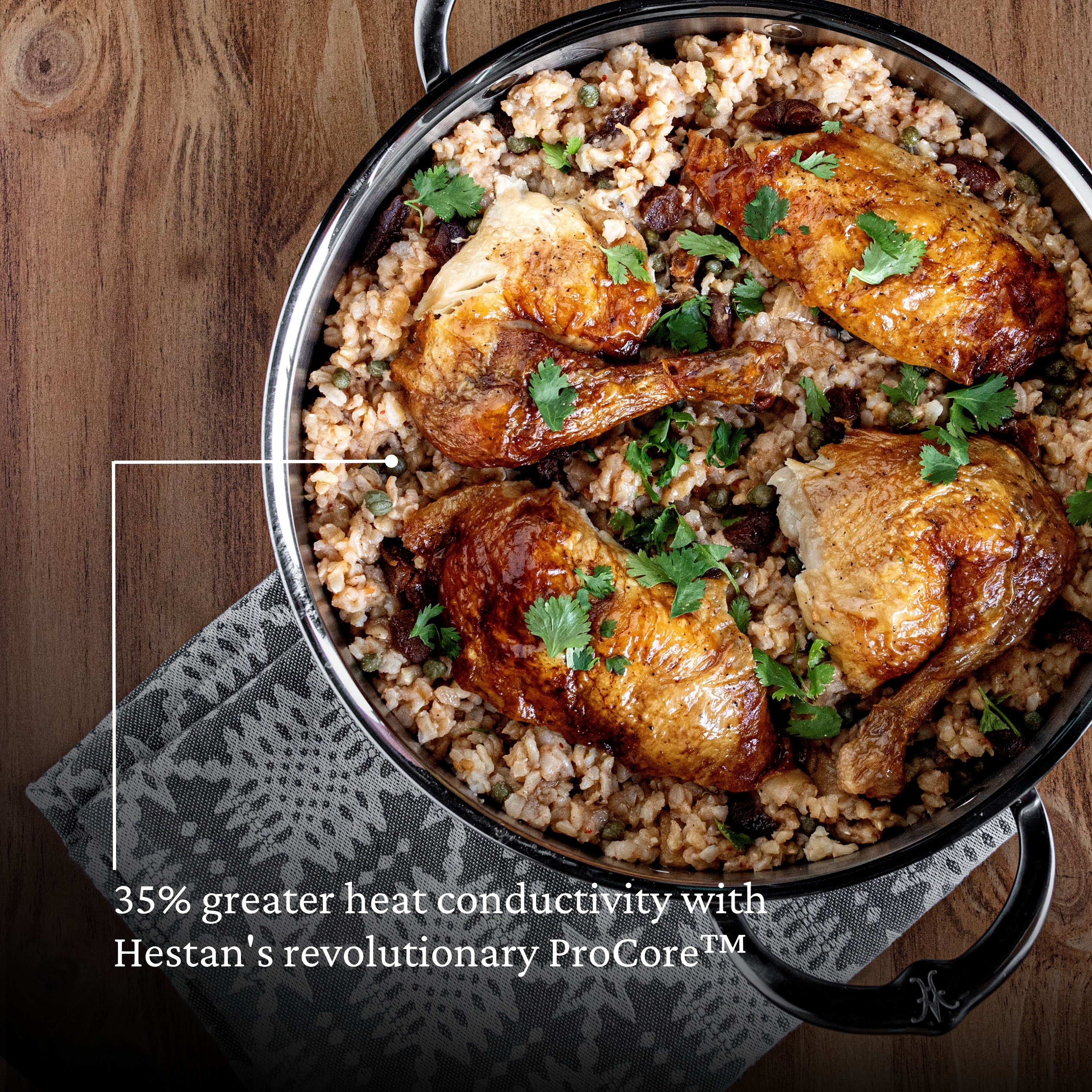 Hestan Nanobond Nonstick Covered Braiser and Sauteuse Pan - 3.5 Quart (26cm) - Premium Ceramic Cookware for Searing, Braising & Sauteing - Perfect for Stovetop, Oven & Serving Dishes