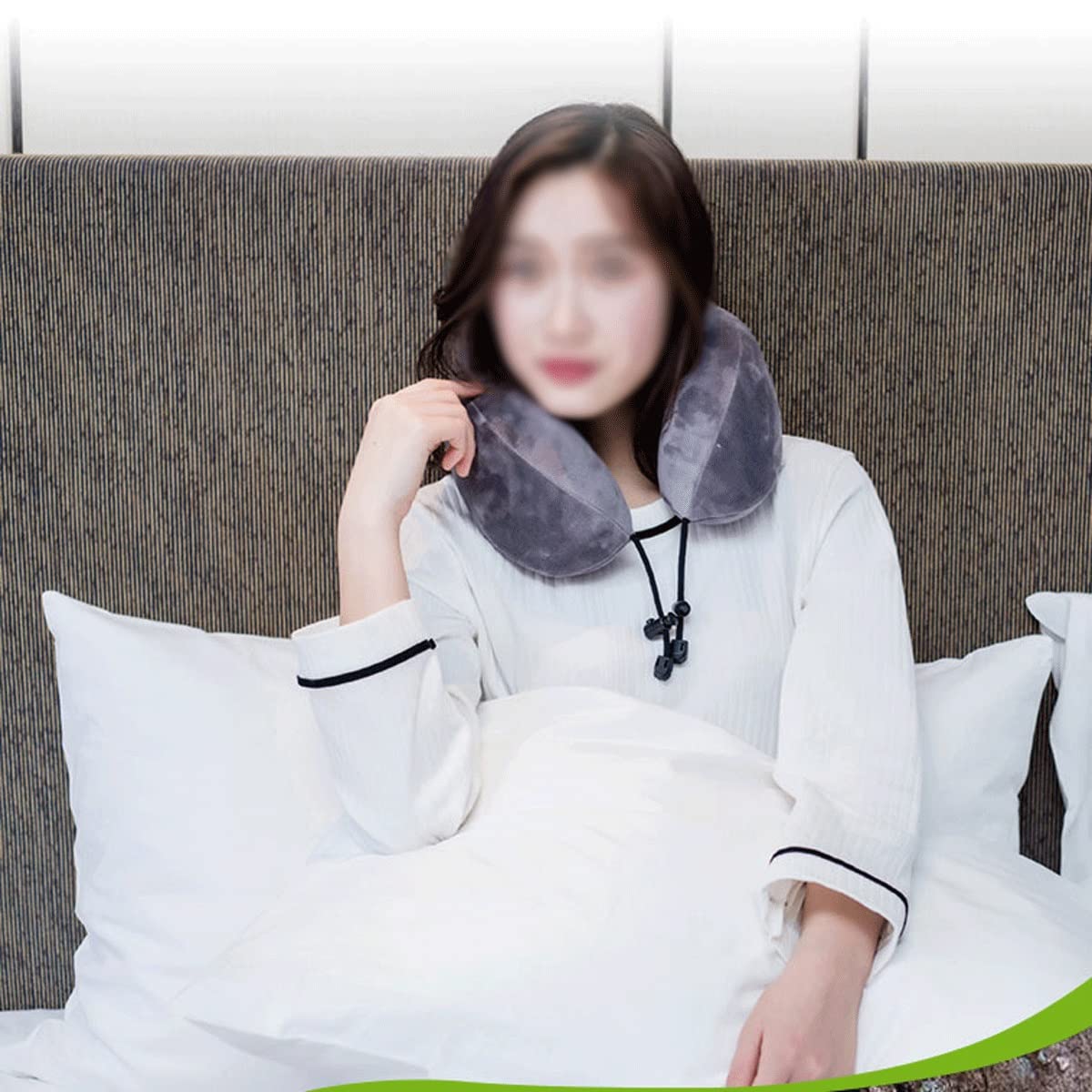 100% Pure Memory Foam Travel Neck Pillow - U-Shaped Ergonomic Support for Airplane, Car & Office - Pain Relief & Comfort for Long Flights, Road Trips & Work Naps