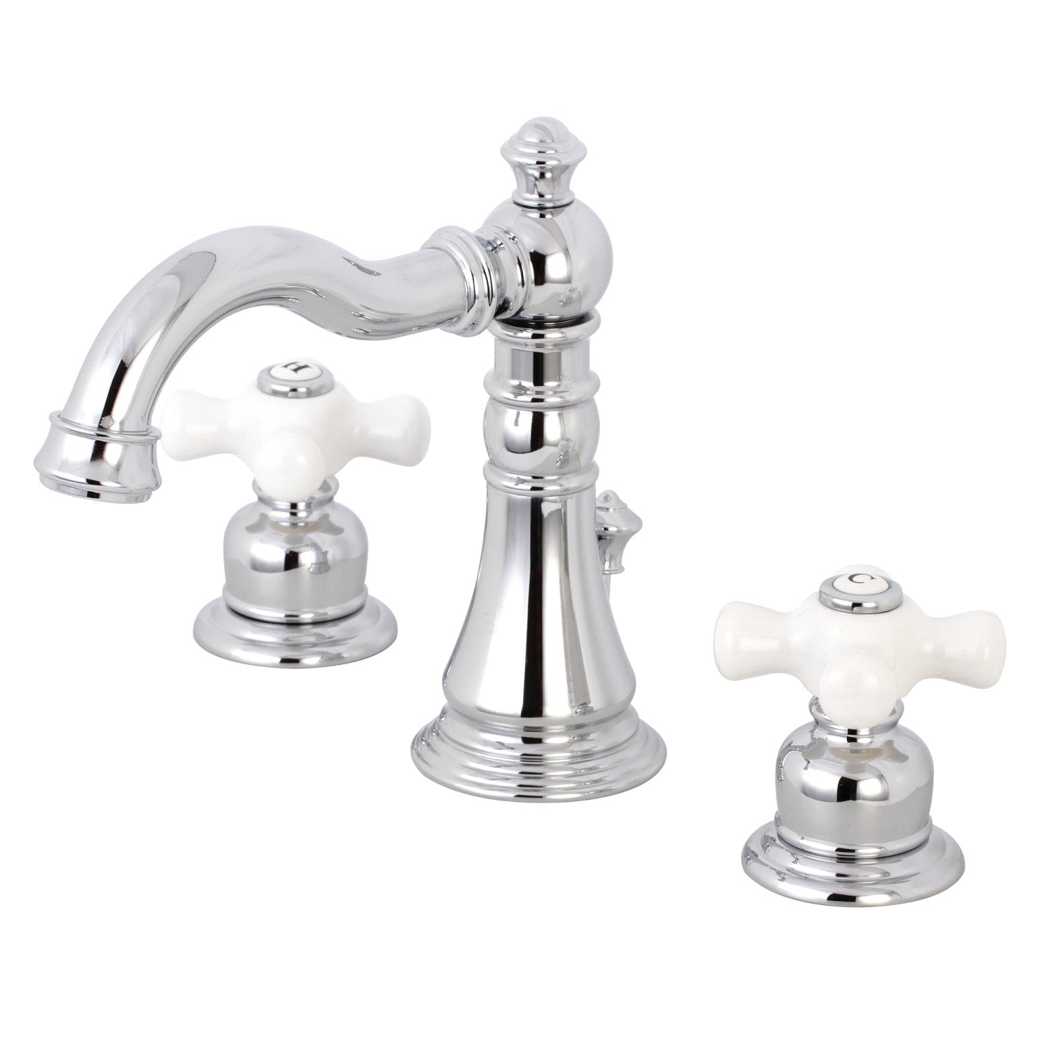 American Classic FSC1971PX 3-Hole Widespread Bathroom Faucet with Pop-Up Drain - Polished Chrome Finish - Perfect for Modern Bathroom Vanities and Powder Rooms