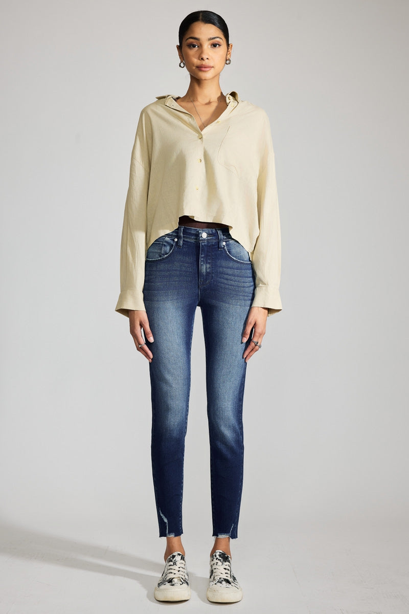 Juliana Premier High Rise Ankle Skinny Jeans for Women - Slim Fit Stretch Denim Pants - Perfect for Casual Wear, Office & Night Out