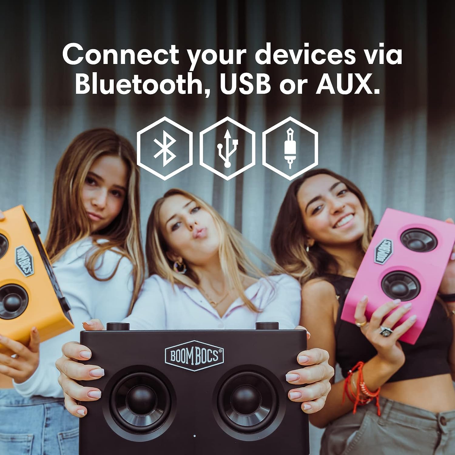 BoomBocs Wireless Bluetooth Speaker with WiFi Internet Radio - Portable Speaker for Spotify, Deezer & Amazon Music Streaming - Orange - Perfect for Home, Office, Travel & Outdoor Adventures