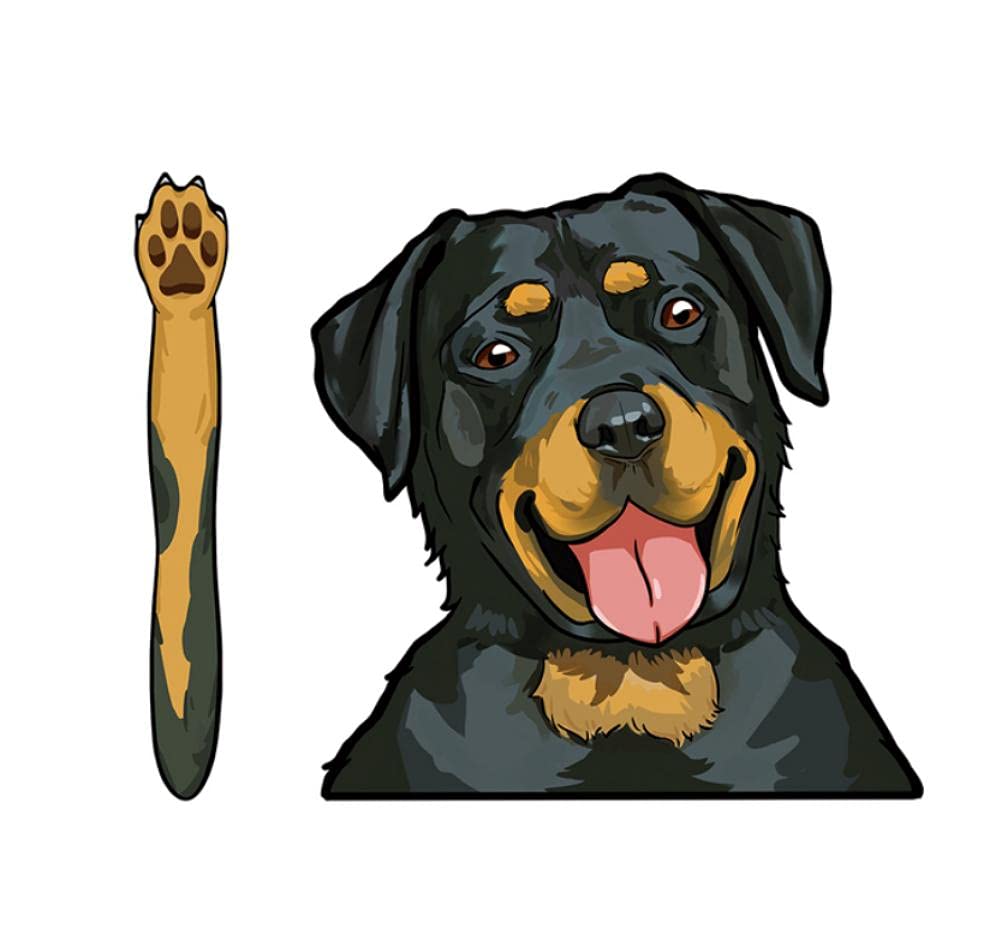 Funny Car Decals - 20X10Cm Cartoon Dog Moving Tail Stickers, Reflective Rear Window & Windshield Decals for Cars - Perfect for Personalizing Vehicles, Adding Humor to Daily Commutes, and Expressing Your Unique Style